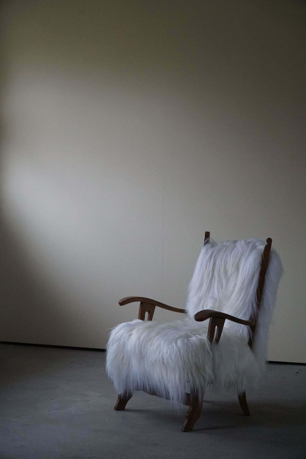 Henning Kjærnulf, Armchair Reupholstered In Longhaired Icelandic Sheepskin, 1950 photo Furniture
