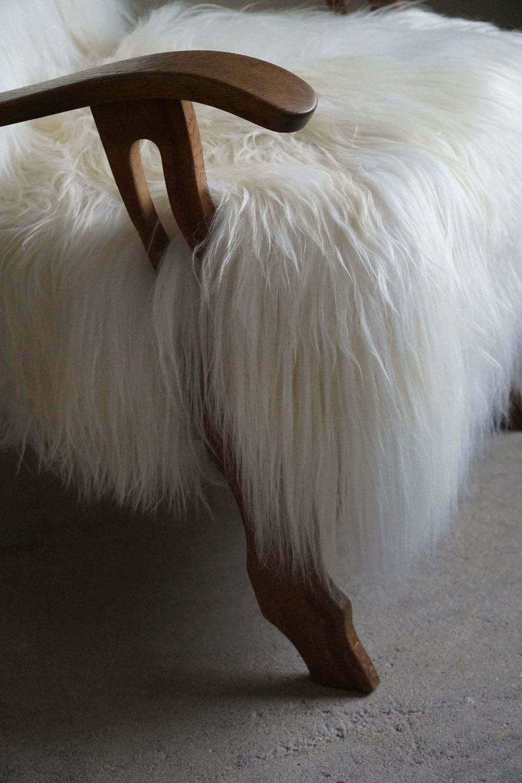 Henning Kjærnulf, Armchair Reupholstered In Longhaired Icelandic Sheepskin, 1950 photo 3125.0