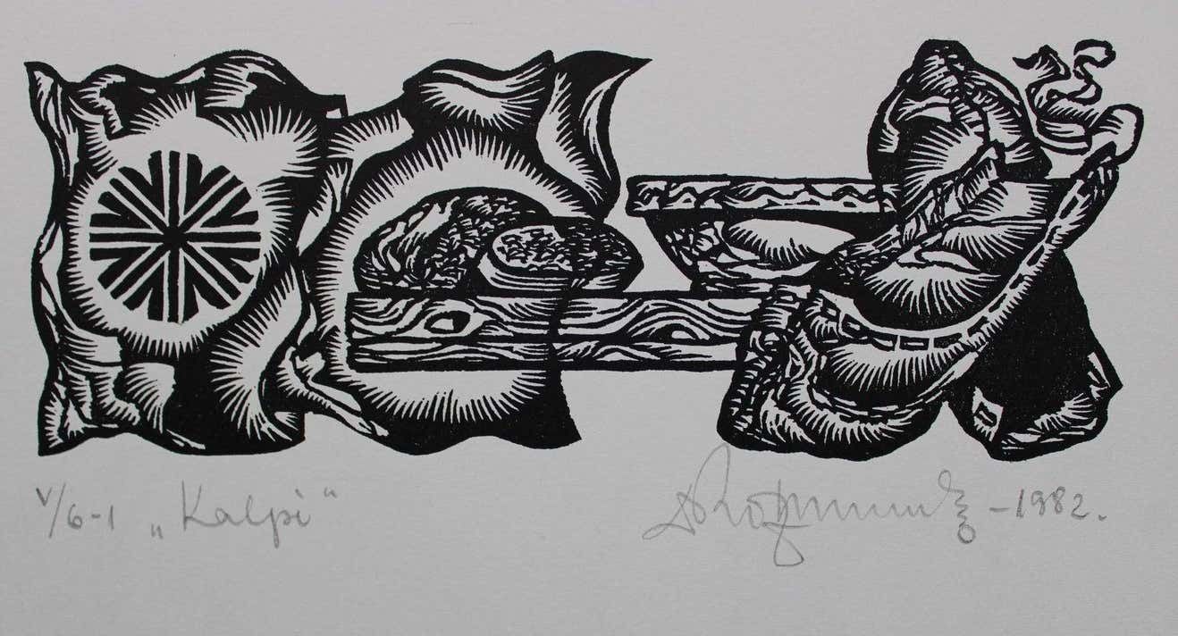 Dainis Rozkalns Servants. 1982. Paper, Linocut,