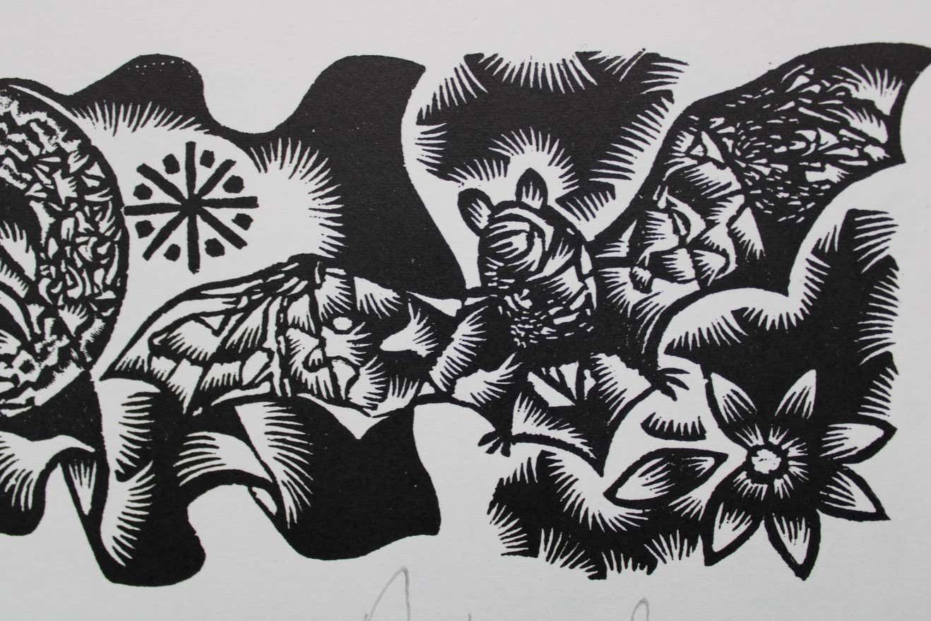 Dainis Rozkalns Arbitrariness Of The Master. 1982. Paper, Linocut, photo furniture