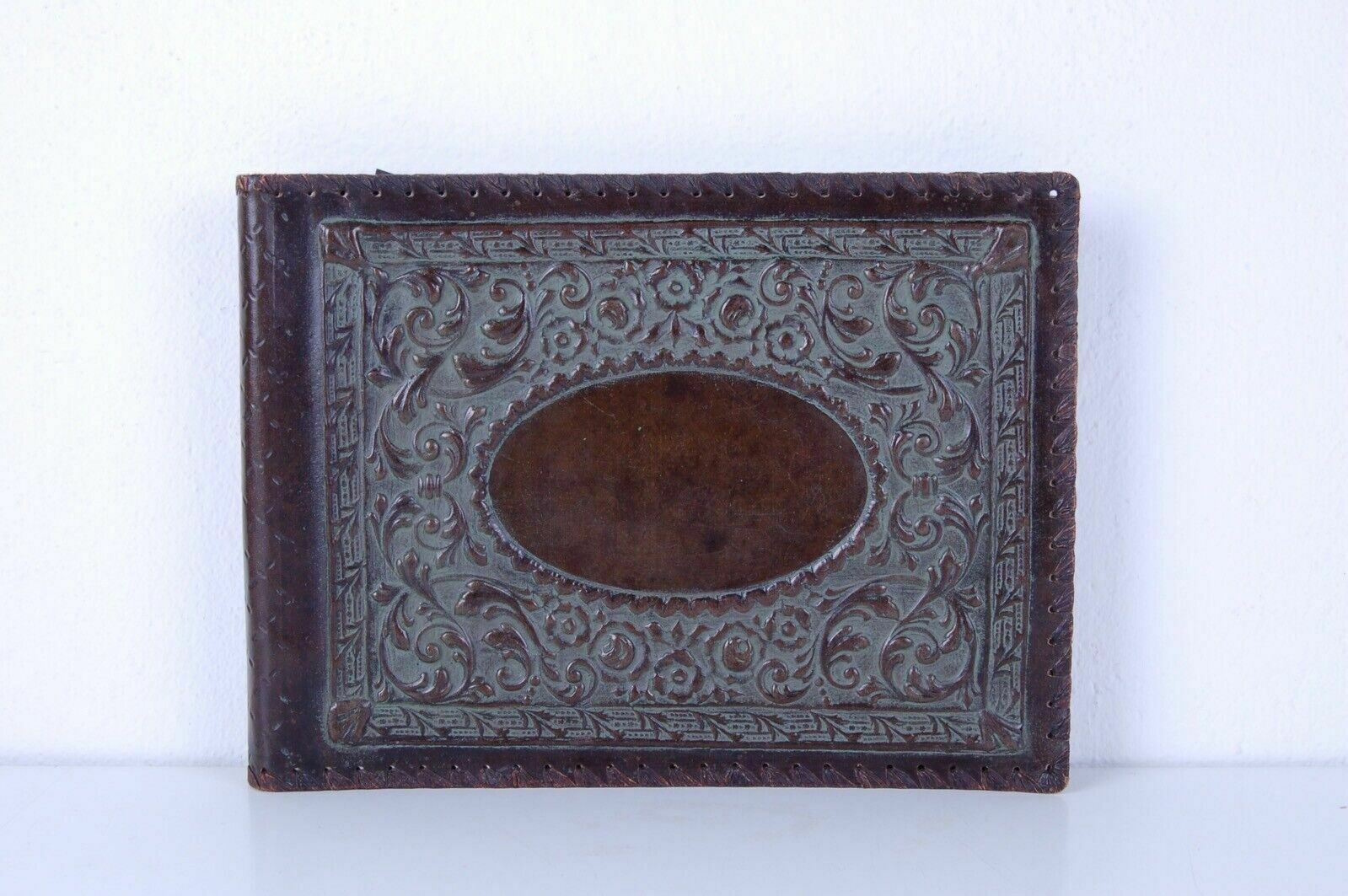 Pair Of Antique Leather Photo Frames, Early 1900s photo for sale