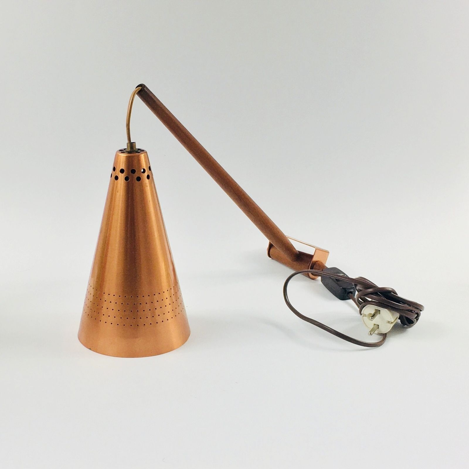 photo buy Scandinavische Koperen En Teakhouten Wandlamp Model S 1718 Van Hans Agne Jakobsson, Zweden, Jaren 1960