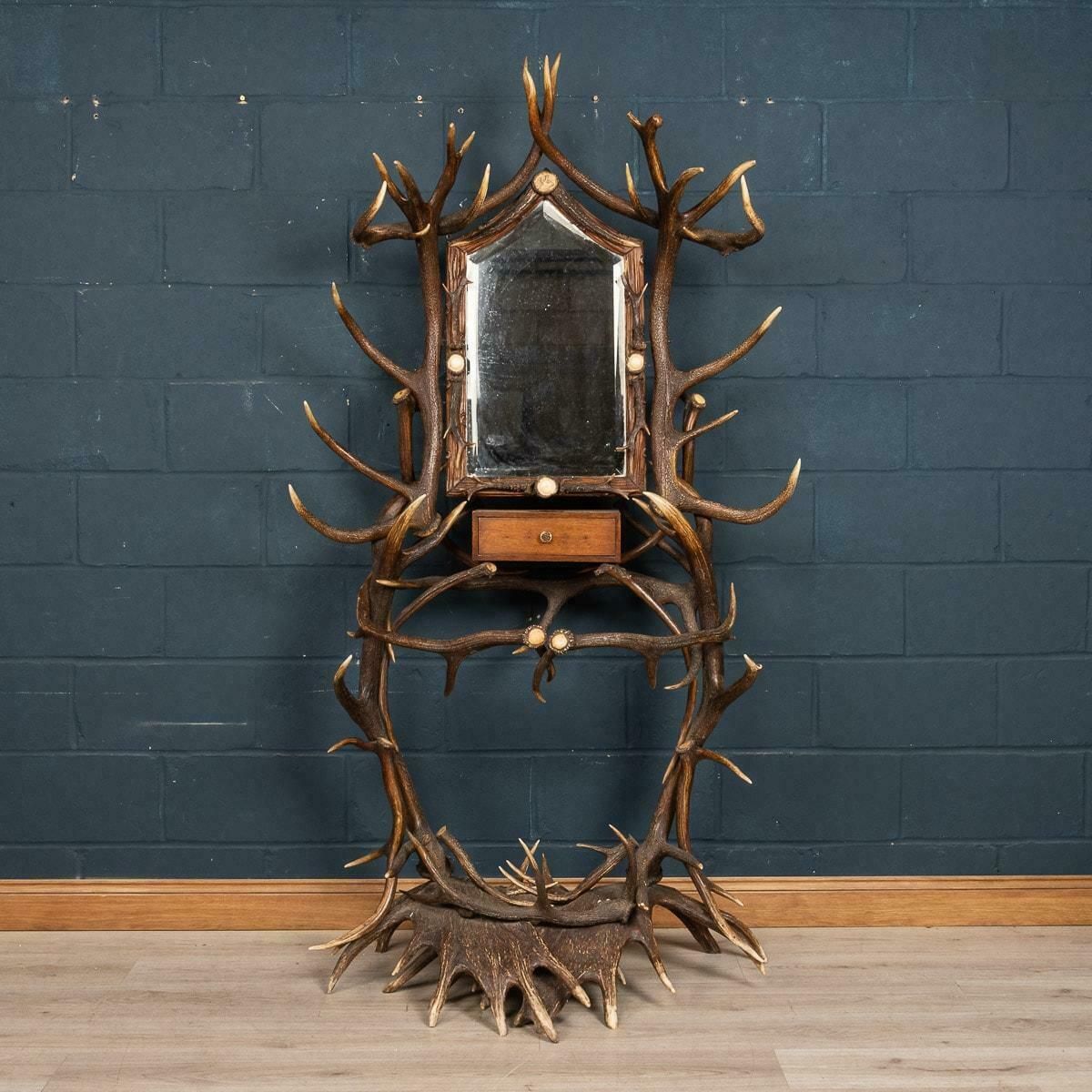 19th Century Black Forest Hall Stand, Swiss German, C.1890