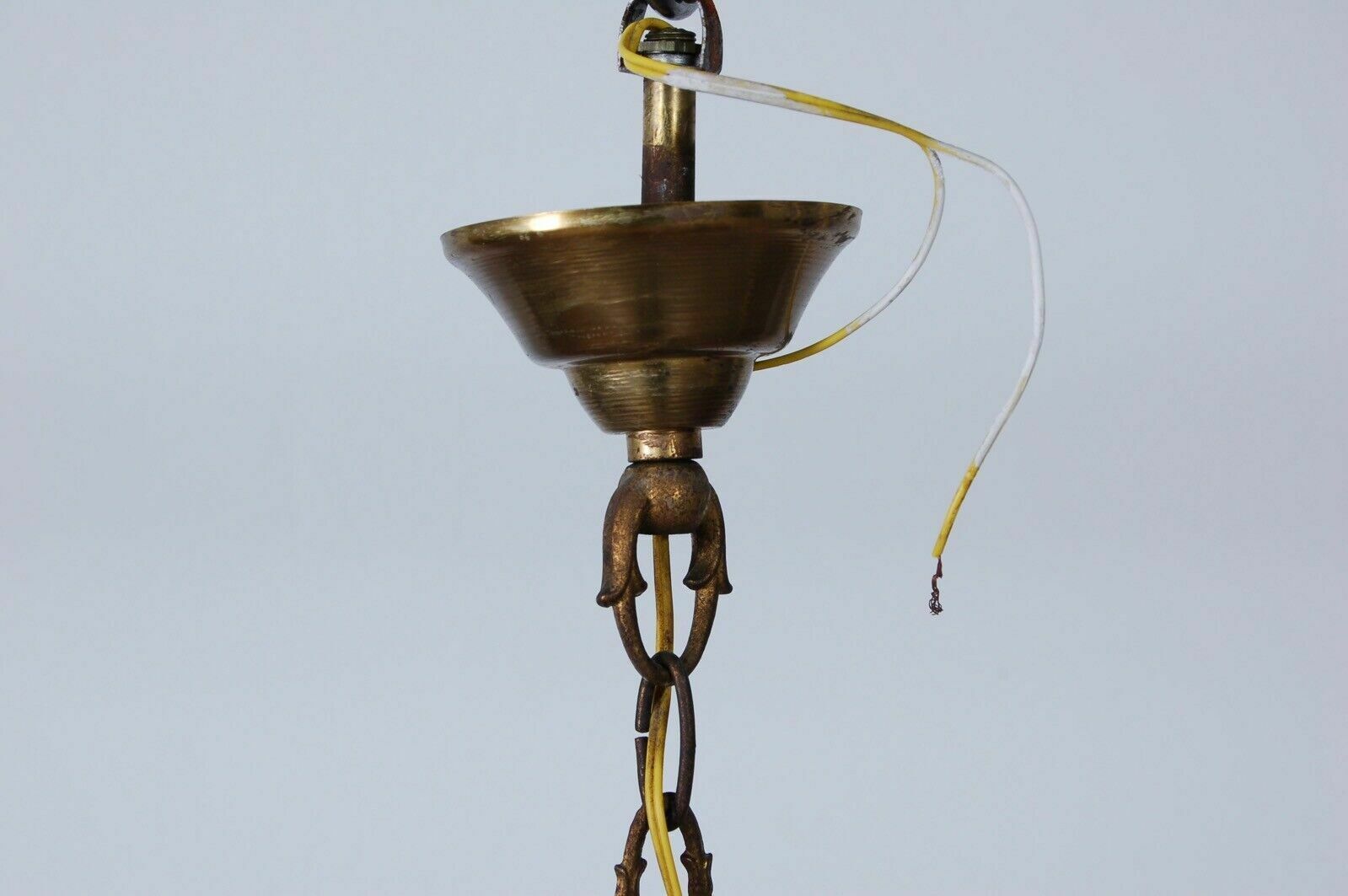 Old Chandelier Pendant Drops Vintage 1930s Design Home Furnishing. photo Lighting