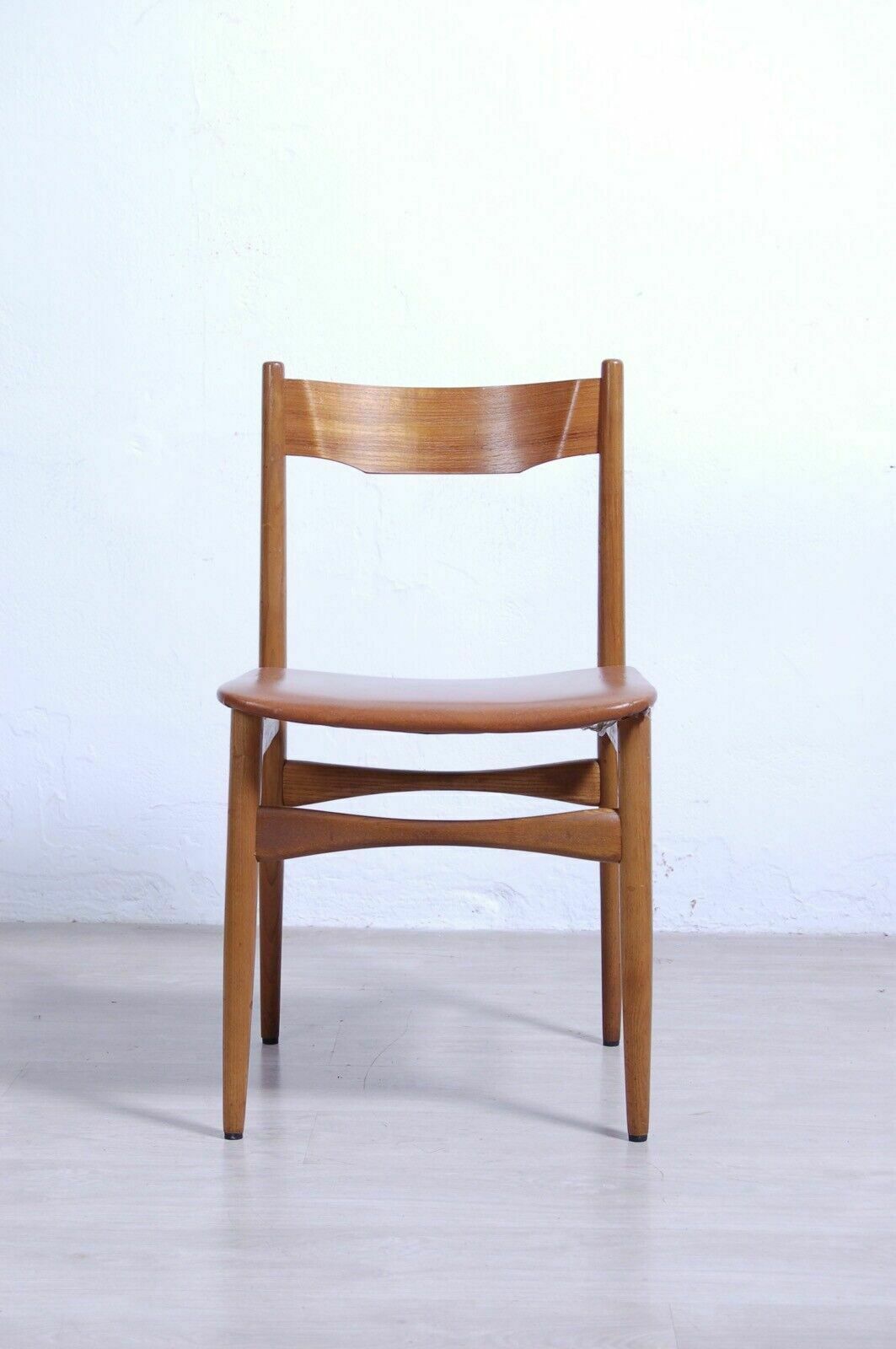 Design Armchair From The 50s And 60s, Comfortable Seat In Vintage Brown Leather photo for sale
