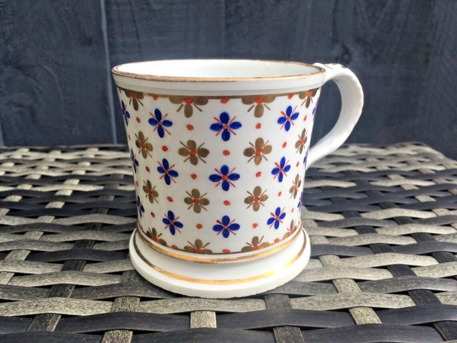photo for sale Rare Antique Coalport China Floral Quatrefoil Gilded Cabinet Cup Mug Tankard