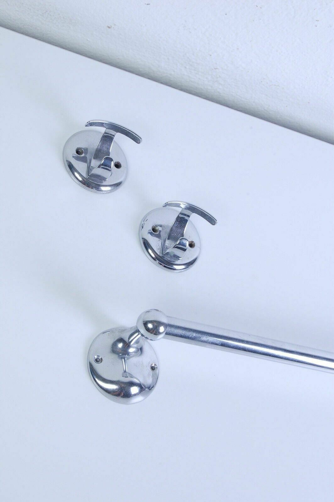 80s Design Bathroom Furniture Set In Steel, Ap Milano Hangers And Towel Rail photo for sale
