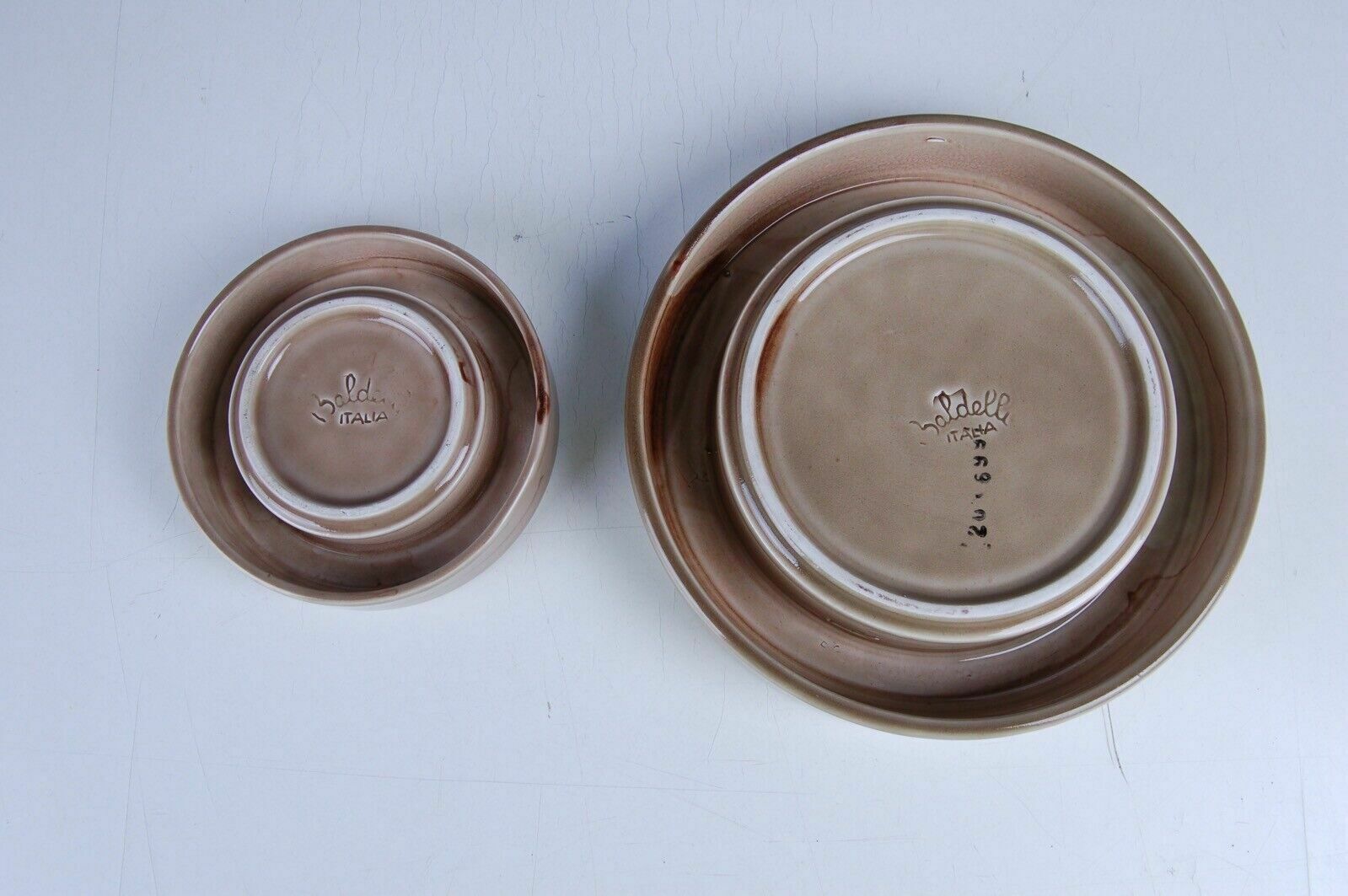 Ceramica Baldelli Italia Pair Of 70s Design Ashtrays, Round Pocket Emptier photo buy