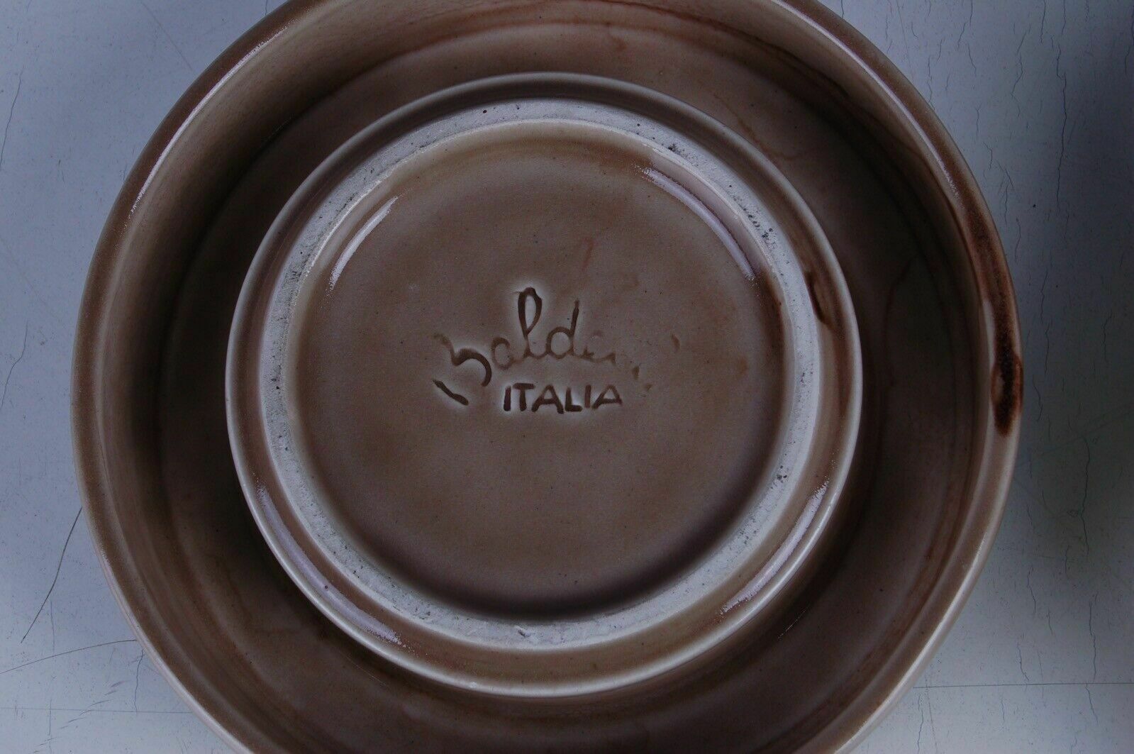 photo furniture Ceramica Baldelli Italia Pair Of 70s Design Ashtrays, Round Pocket Emptier