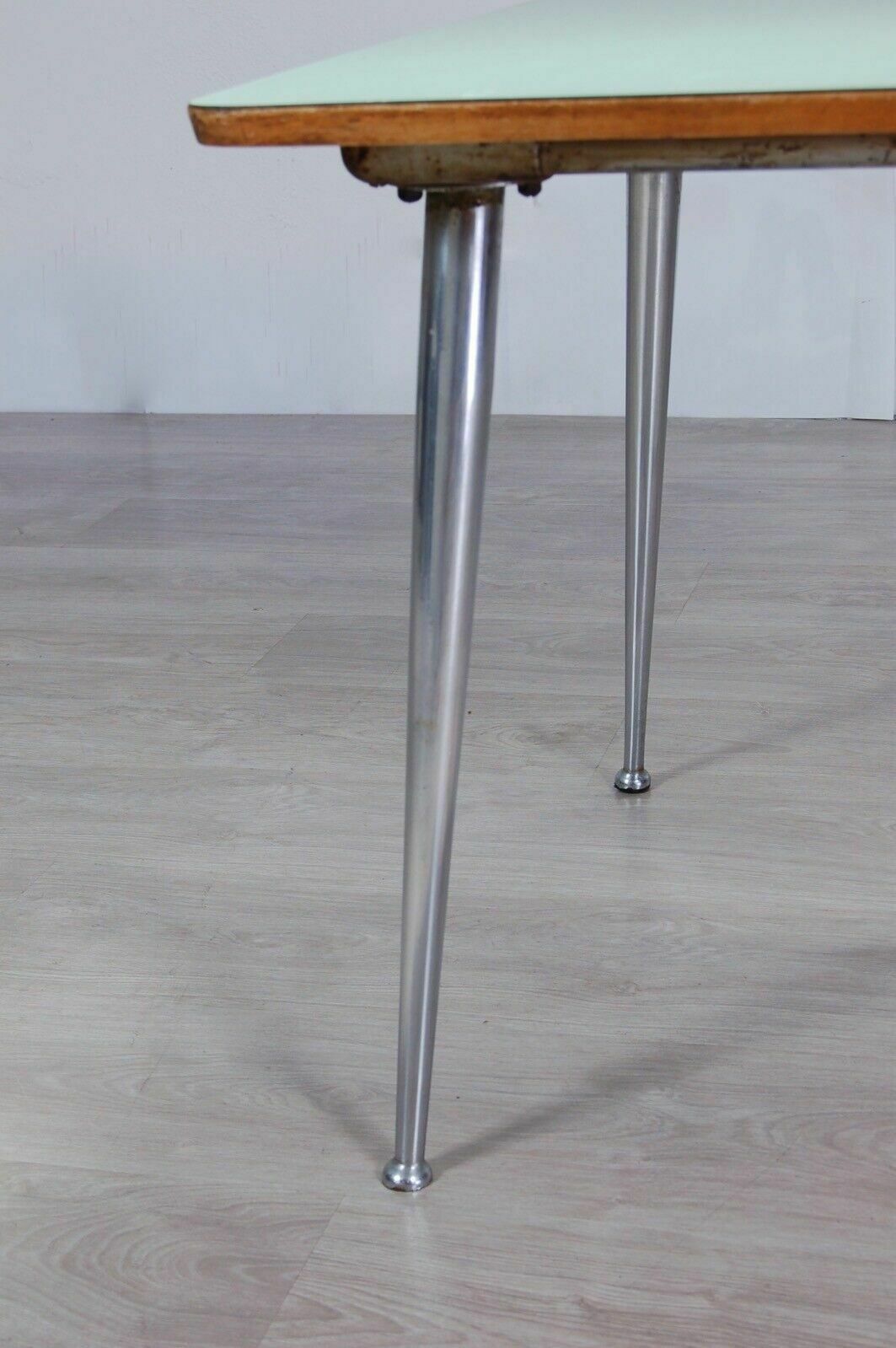 photo for sale 1950s Table, Formica Top, Iron Legs. As A Child, Height 58 Cm.