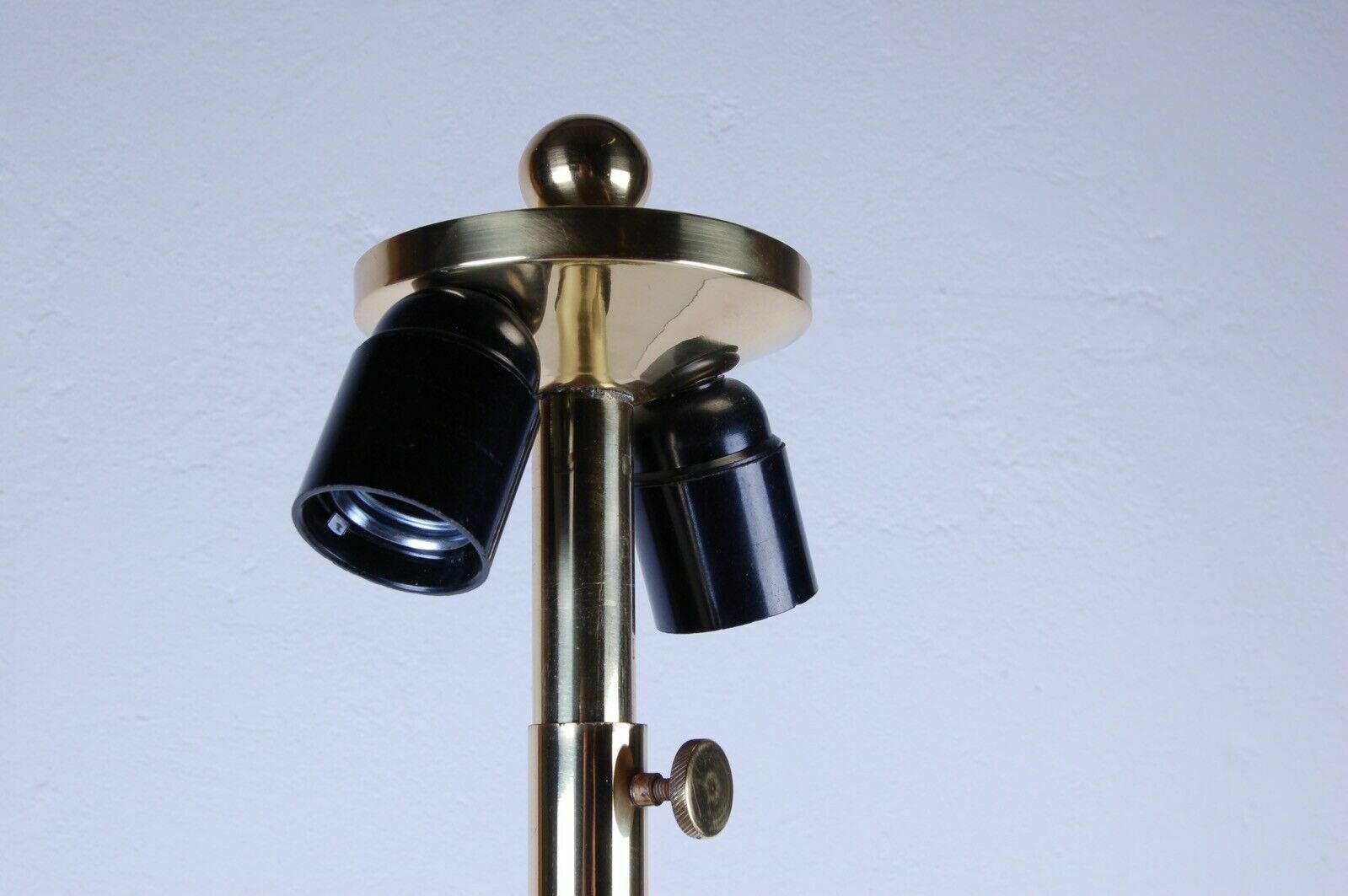 Colored Worked Terracotta And Brass Table Lamp, A. Bianchini Florence. photo buy