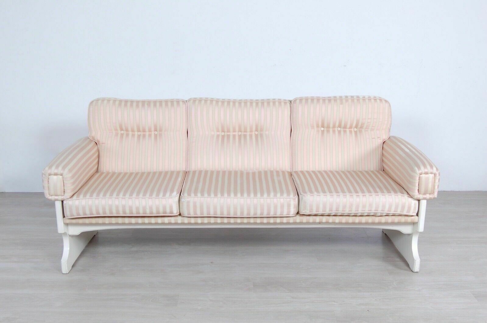 70s Design Sofa Vintage Sofa Wooden Structure With Sormani Style Curves photo furniture