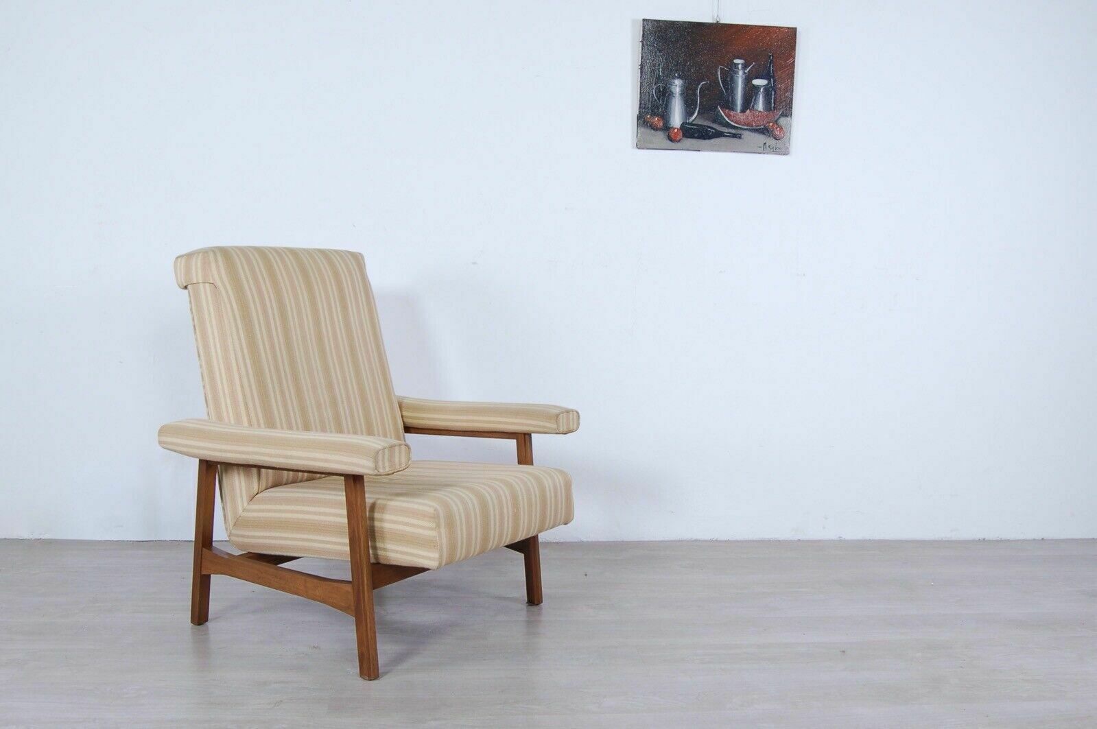 60s Design Armchair In Teak Wood For Vintage Modern Living Furniture