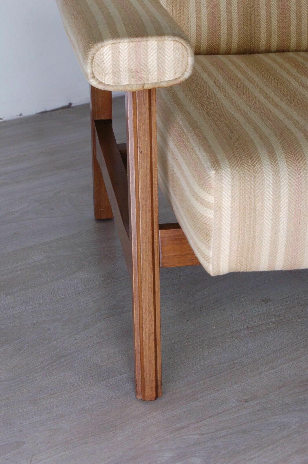 60s Design Armchair In Teak Wood For Vintage Modern Living Furniture photo vintage