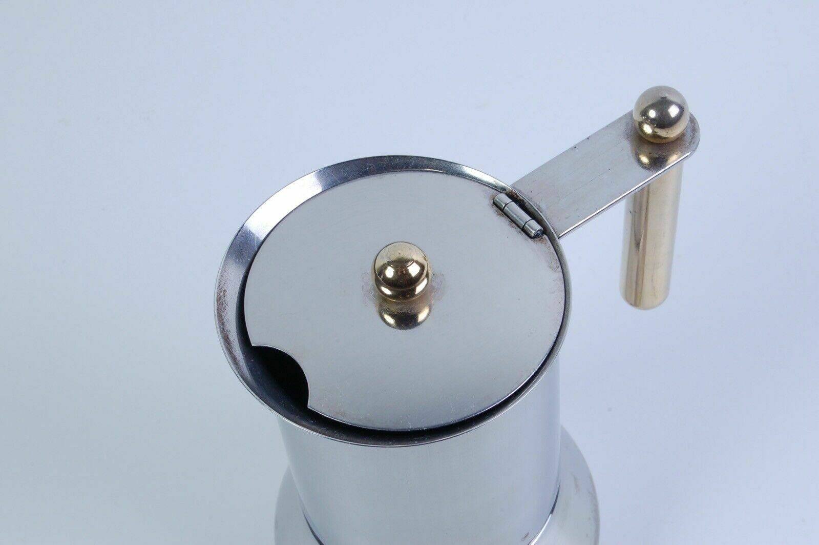 Vev Stainless Steel Coffee Maker Made In Italy, Moka Gold Handle Series, 70s photo 52.0