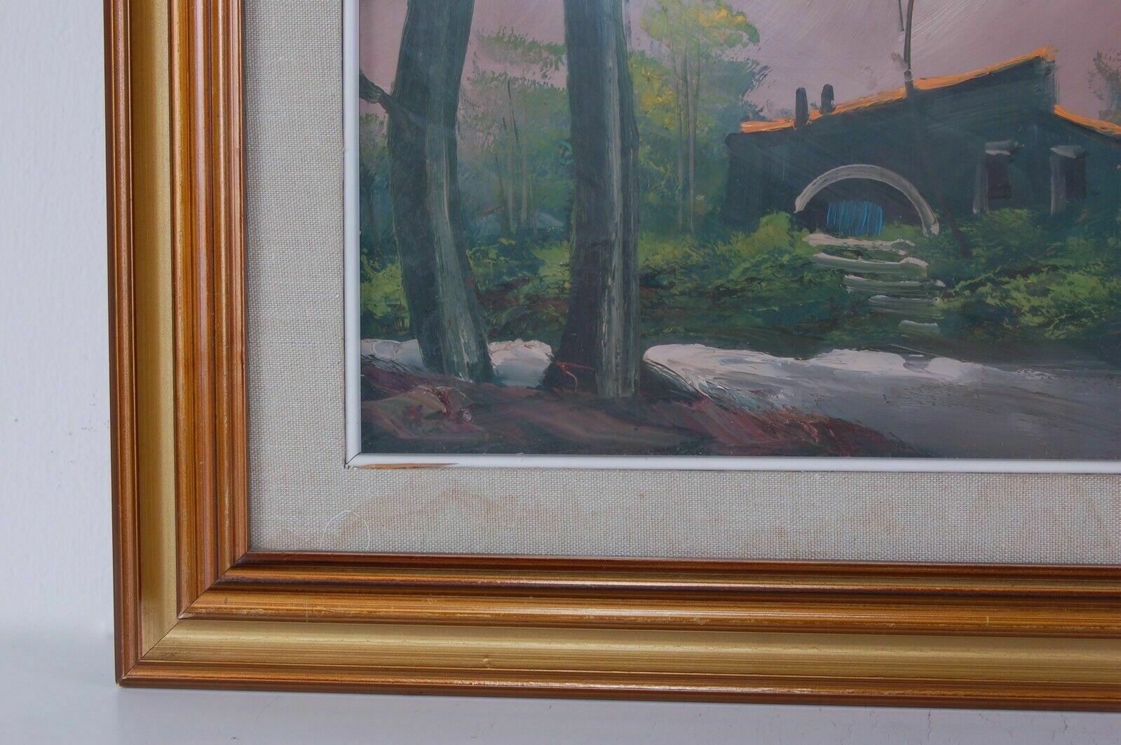 Art Pair Of A. Vitis Paintings, Oil On Wood. Landscapes. photo