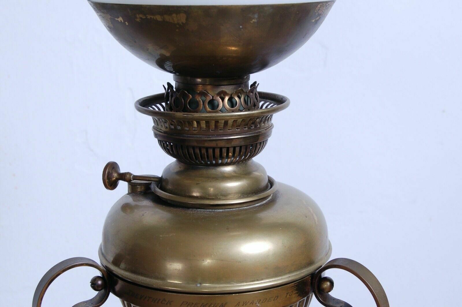 Trevithick Award Alfred Szlumper Electrified Brass Oil Floor Lamp photo buy