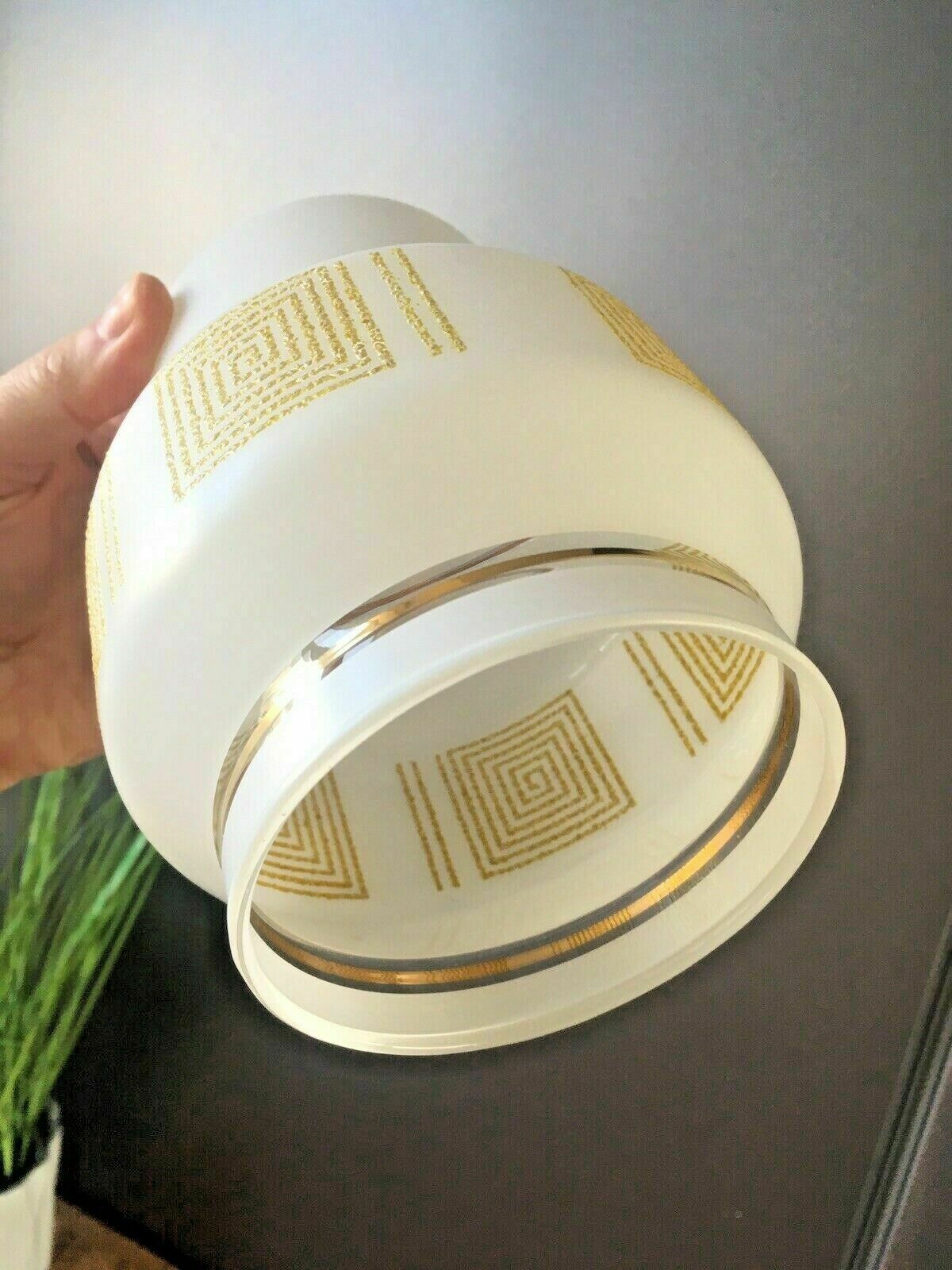Greek Key Glass Light Lamp Shade photo buy
