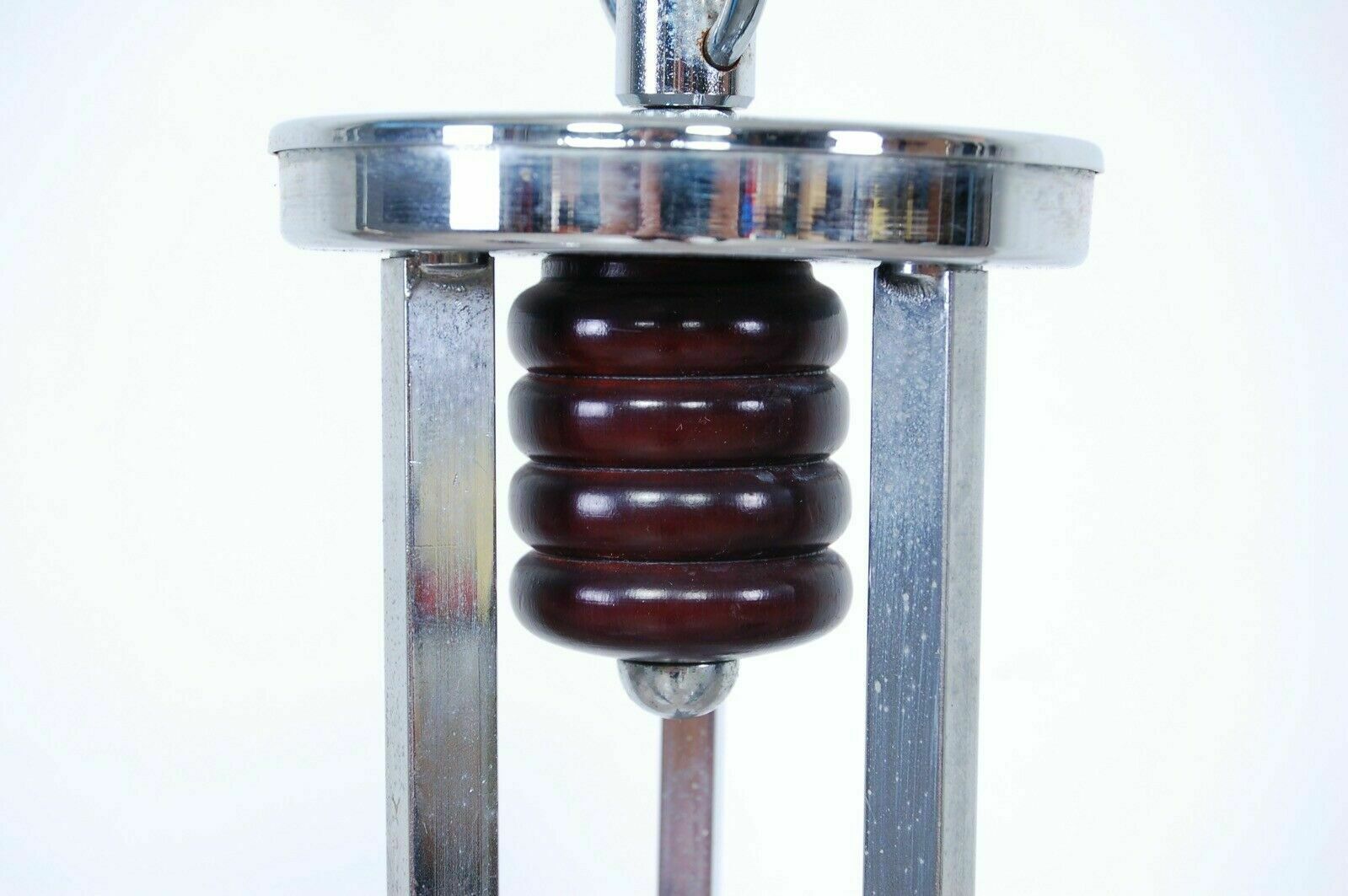 Design Chandelier From The 70s With Three Lights In Steel And Murano Glass In The Mazzega Style photo vinterior