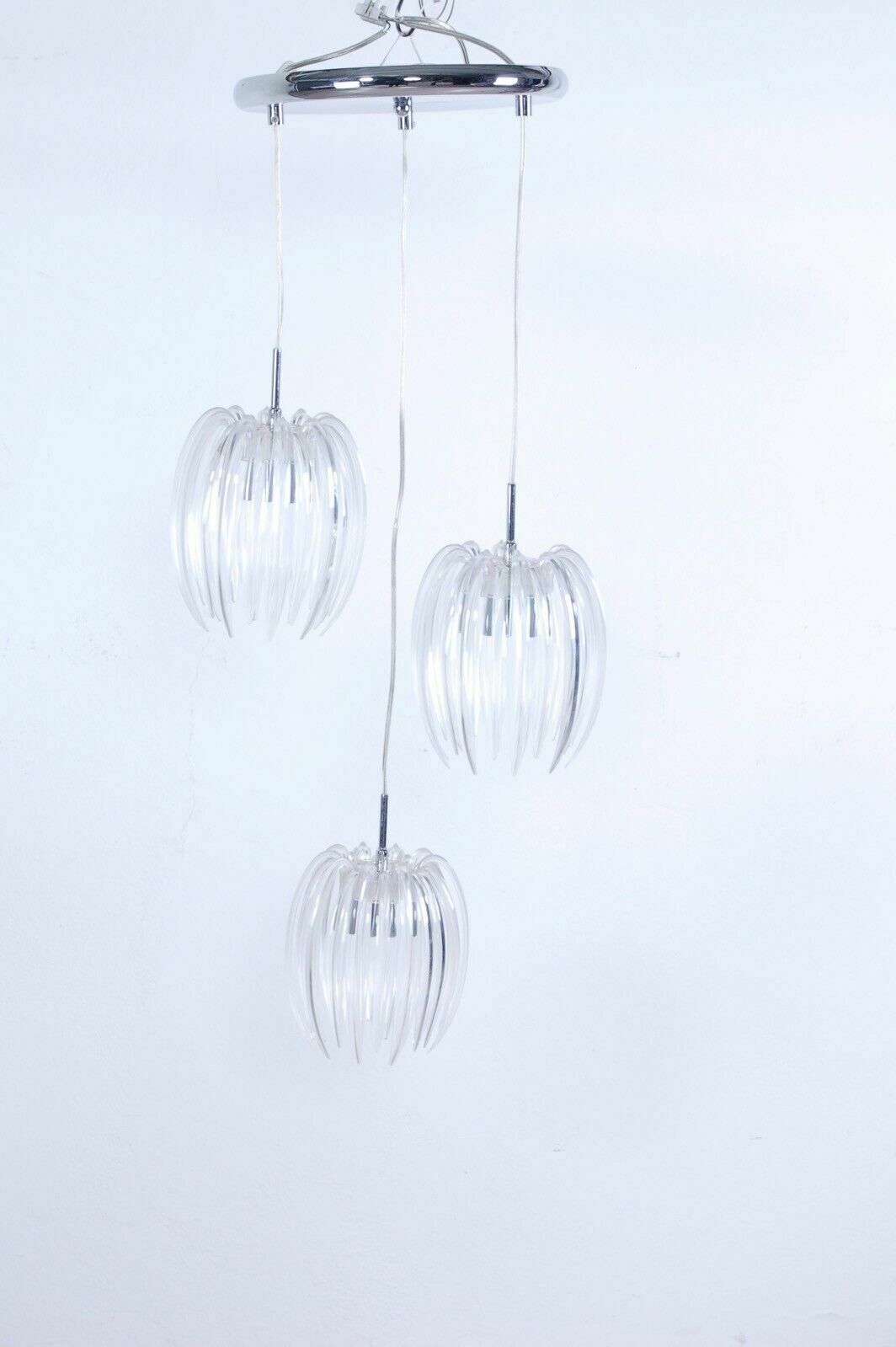 Modern Chandelier With Three Adjustable Lights Kare Design In Steel And Living Plastic photo Lighting