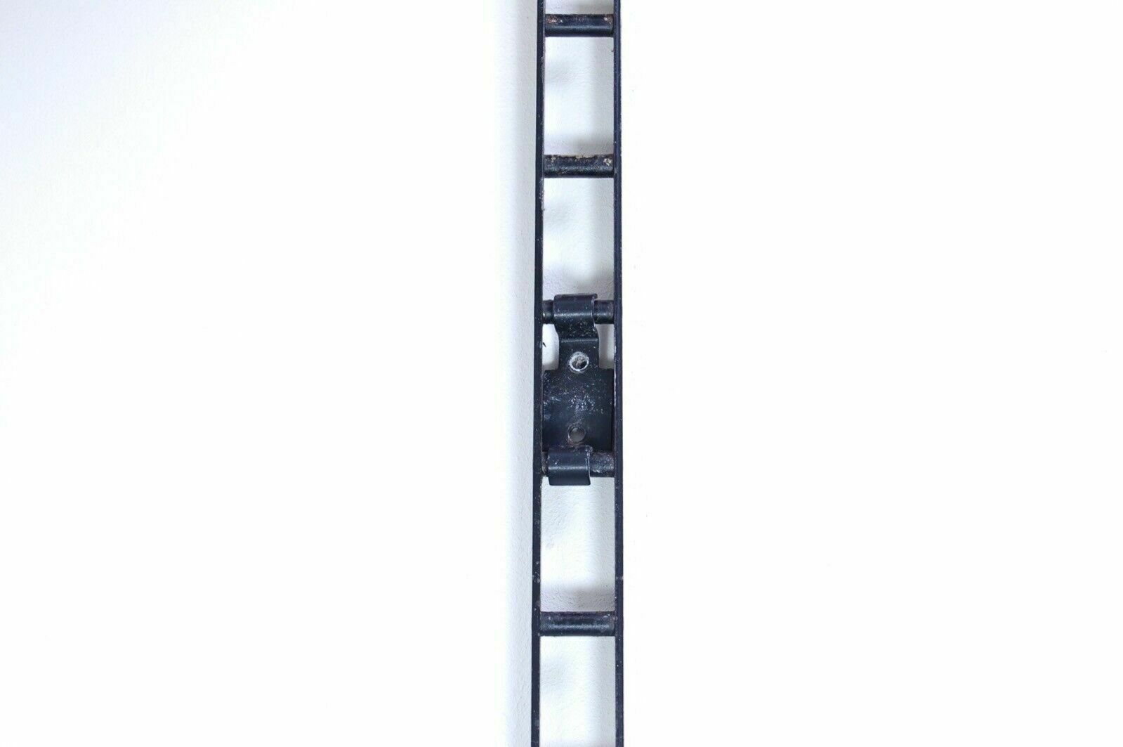 Design Bookcase From The 50s, Vintage Wooden Shelves Unit With Iron Uprights photo buy