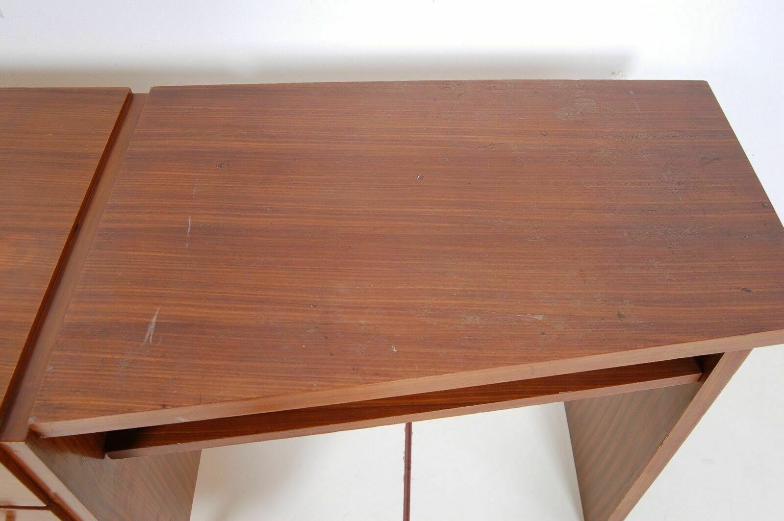 Design Table From The 70s In Steel And Black Enamelled Wood, Square Glass Top photo vinterior