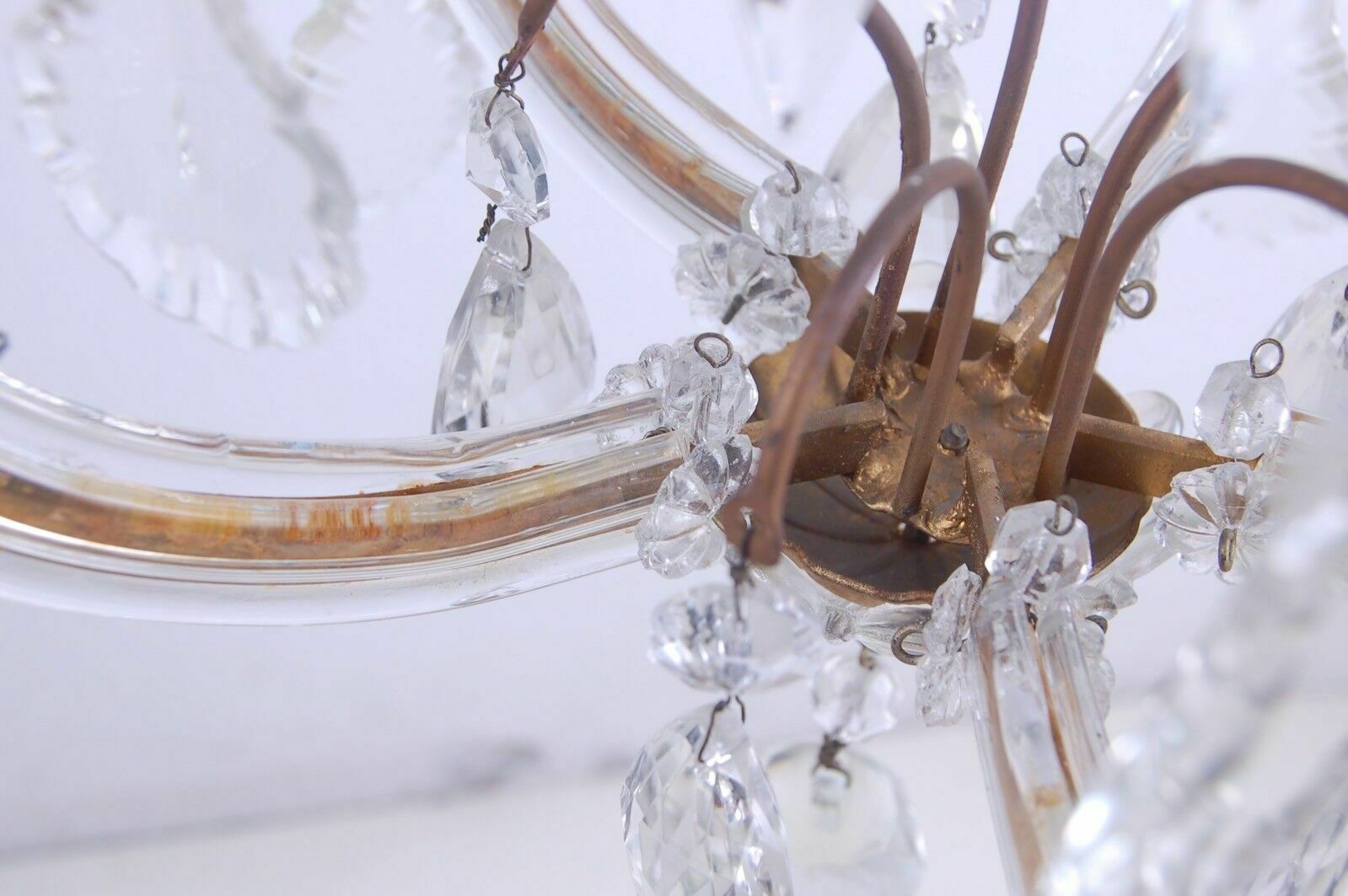 photo furniture Maria Theresa Chandelier Late 1800s Early 1900s. Original No Reproduction.