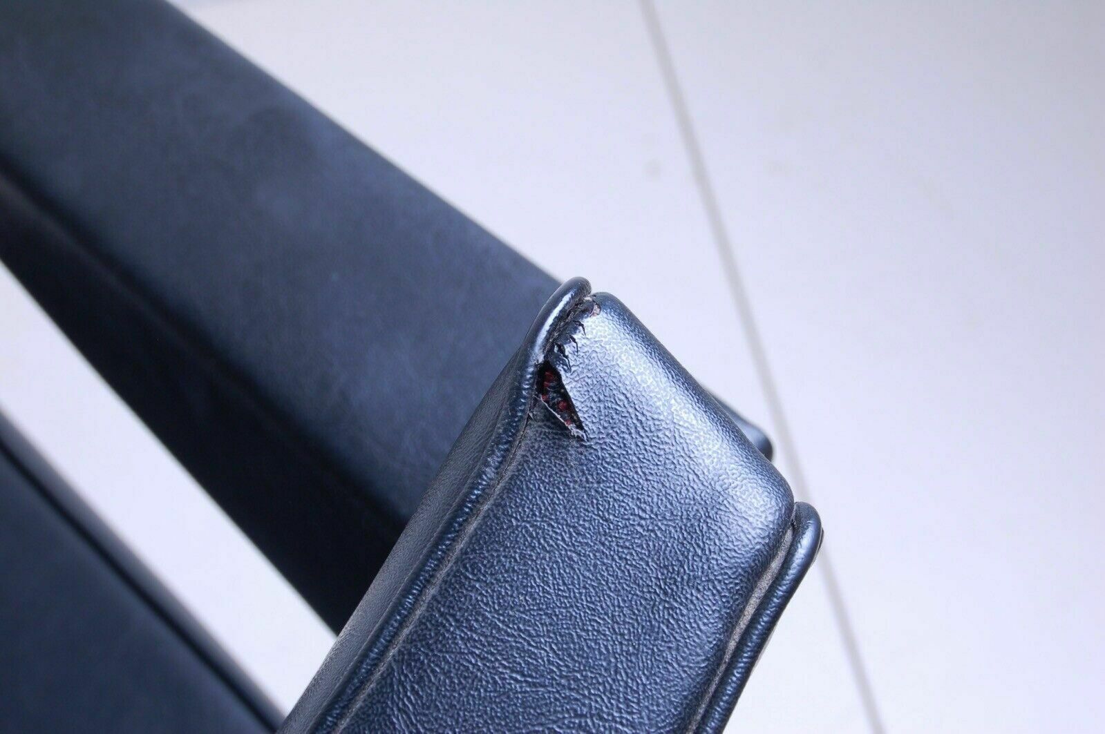 Dantuma Dutch Chair With Armrests, 1950s 60s, Steel, Black Leather photo vinterior