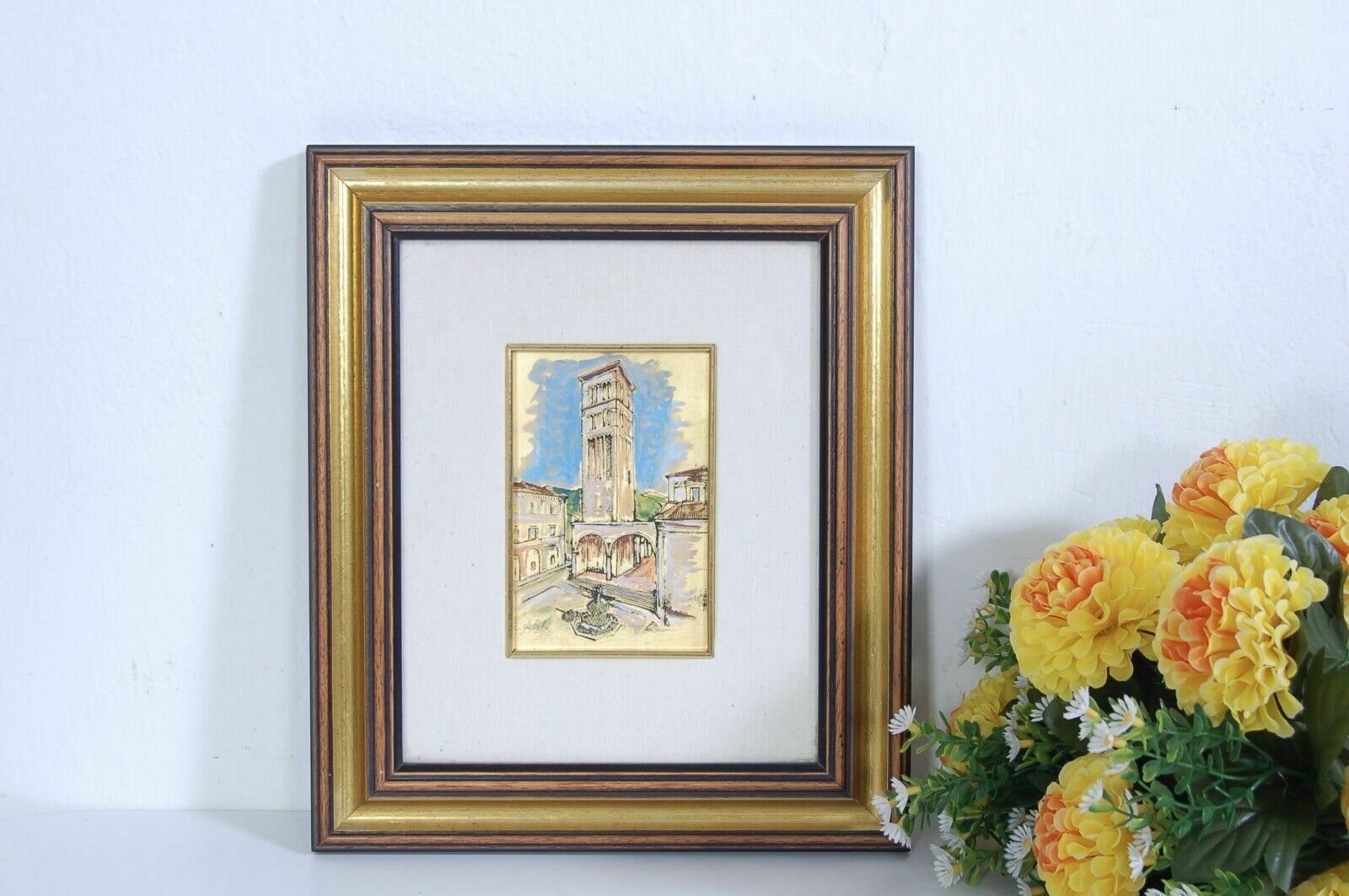 Enrico Di Sisto Picture Painted On Gold Leaf Rieti Cathedral Edition 4 Of 99