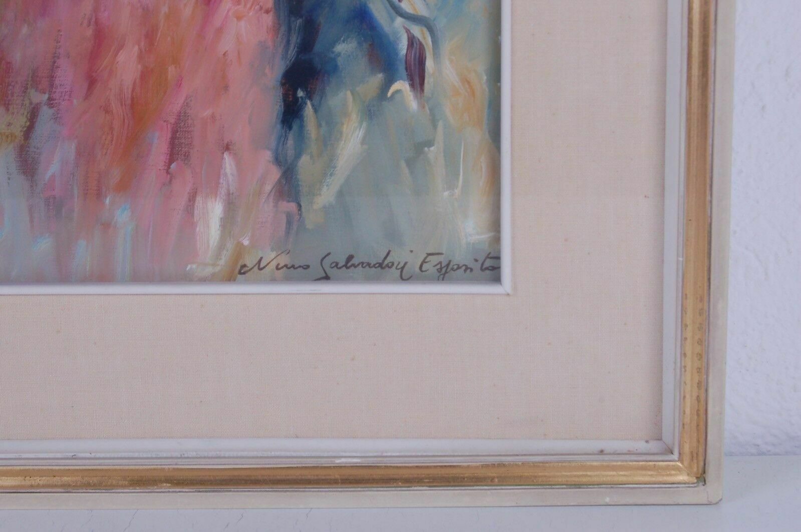Nino Salvadori Esposito Painting, Oil Painting On Canvas. With Frame photo furniture