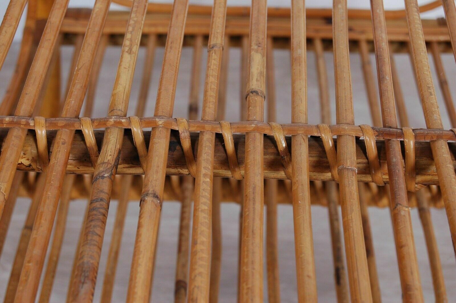 photo for sale Elegant Bamboo And Wicker Living Room Tea Table 80x52cm Height 49cm
