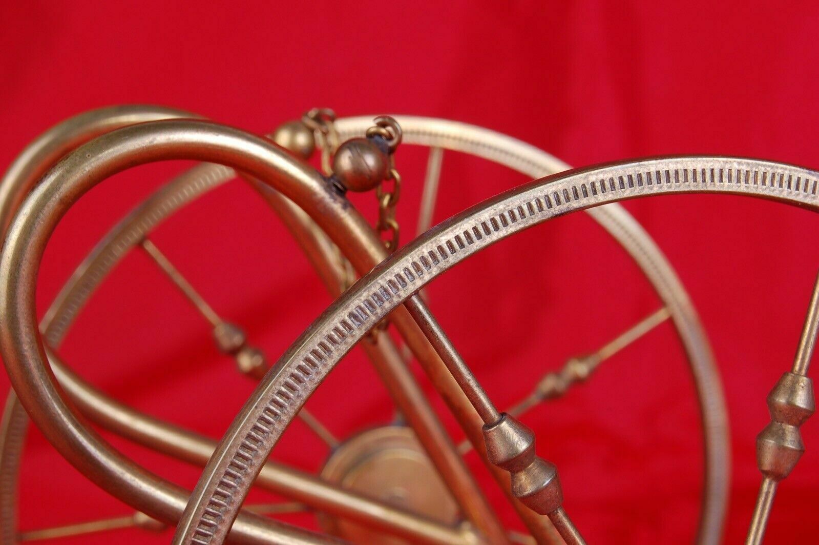 photo for sale Aldo Tura Style Design Bottle Holder, Brass, Trolley With Wheels. 70's.