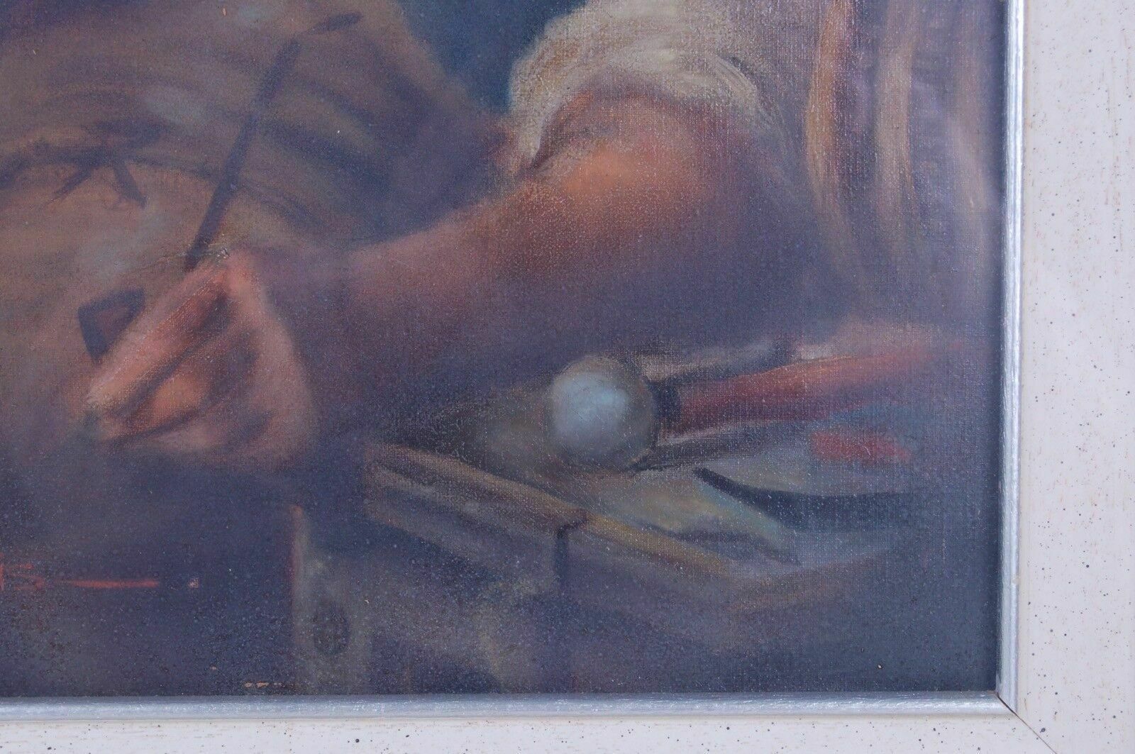 De Laurentis Painting, Oil Painting On Canvas. With Frame photo for sale