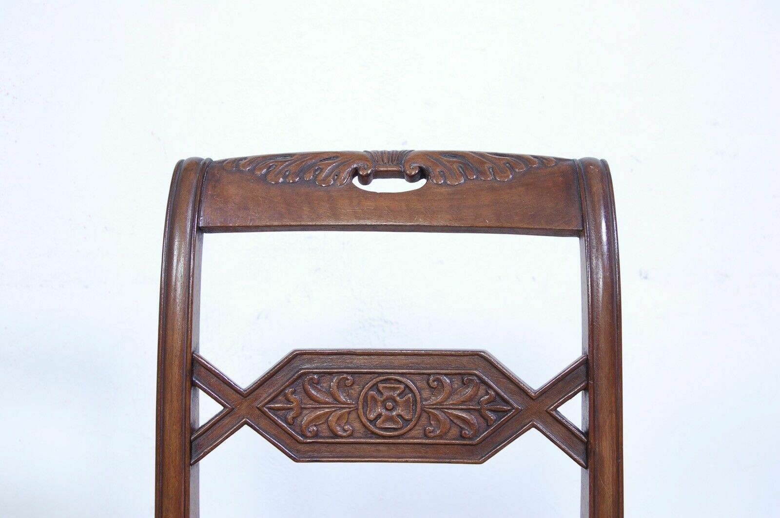 photo for sale Old Wooden Chairs Early 1900s Antique Carvings Classic Seats