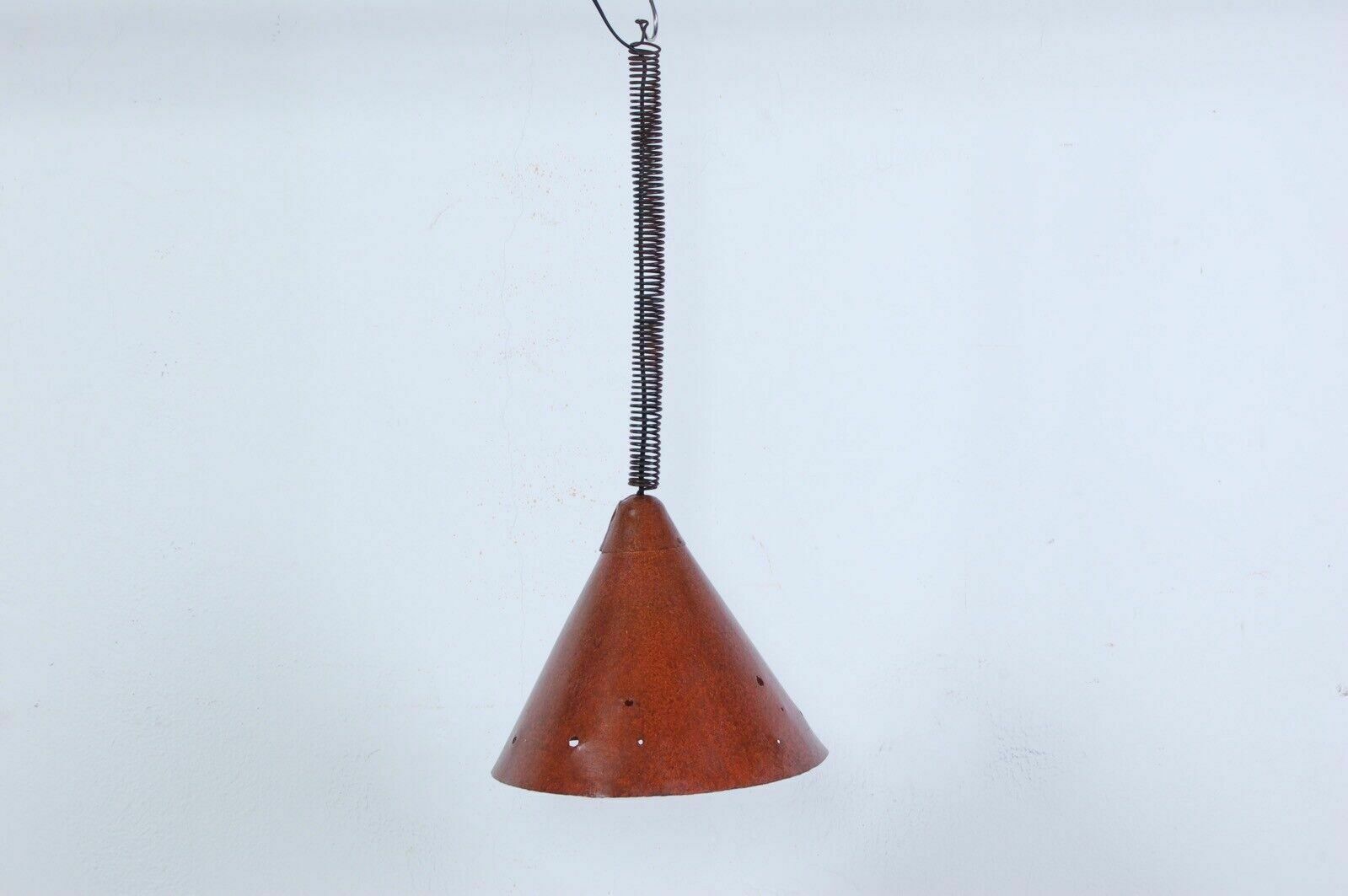Vintage Chandelier Industrial Design Handcrafted Metal Cone With Holes