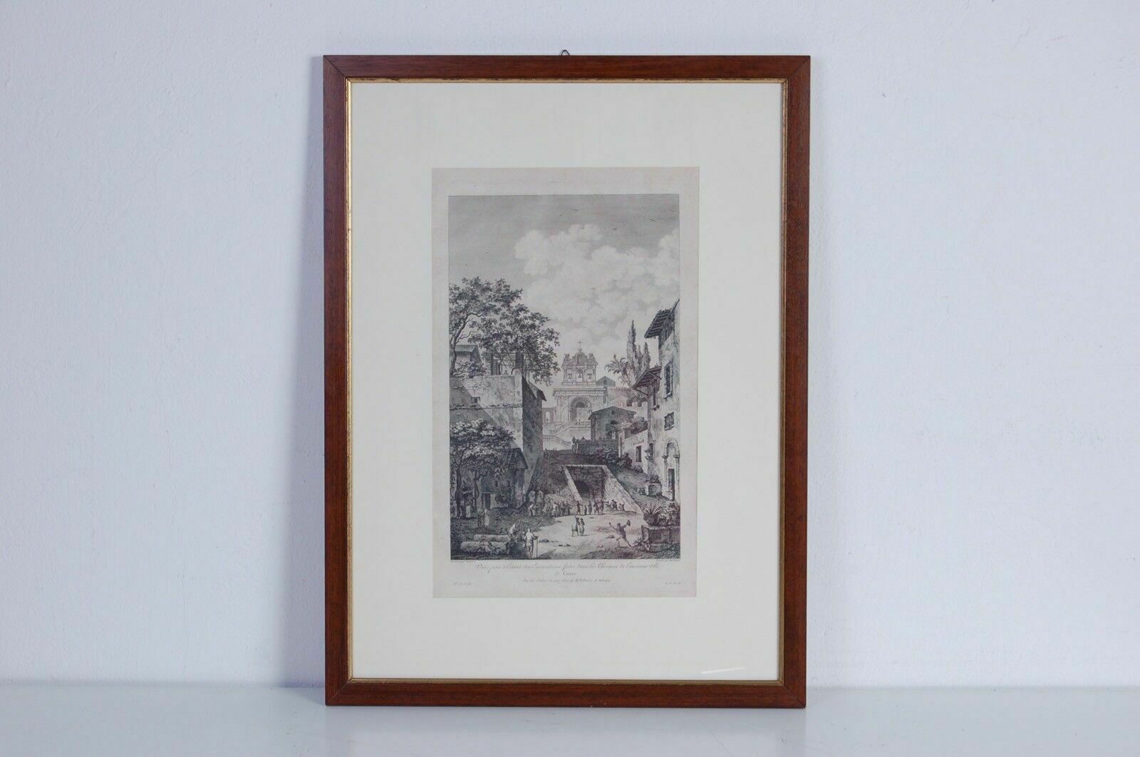 Engraving View Of The Excavations Of Terme Catania.“Voyag E Pittoresque” End Of The 18th Century.
