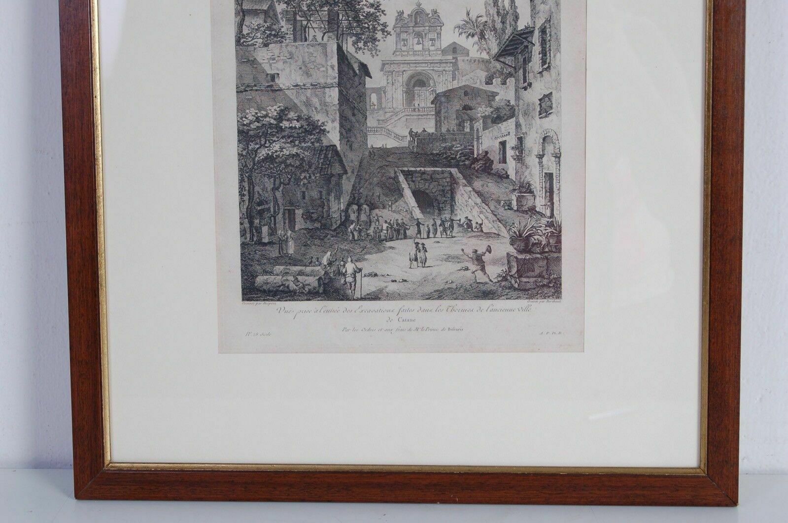 Engraving View Of The Excavations Of Terme Catania.“Voyag E Pittoresque” End Of The 18th Century. photo furniture