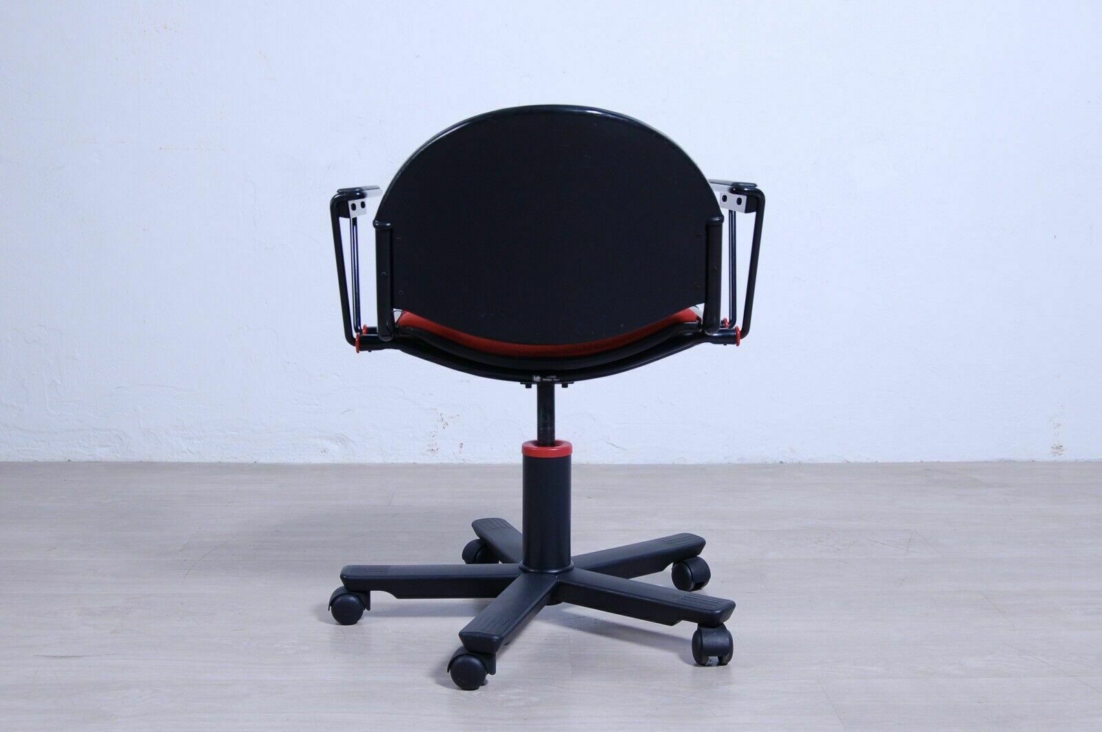 Modulamm Red Swivel Office Chair Designed By Lucci Orlandini From The 1990s photo vintage