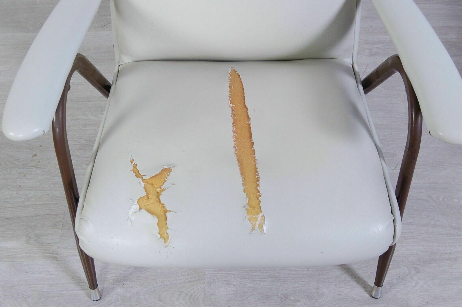 Pair Of Vintage 50s Design Armchairs, Mid Century Bow Leg Armchairs photo buy