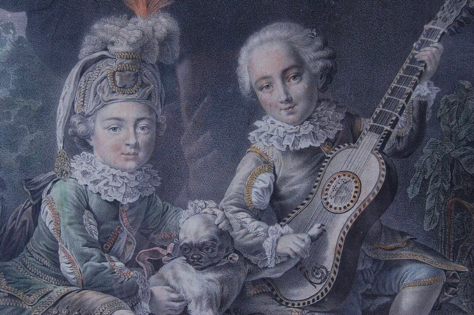 photo furniture Pair Of Watercolor Lithographs. Peyre Jules. Bernard, Bequet, Paris. Early 1800s