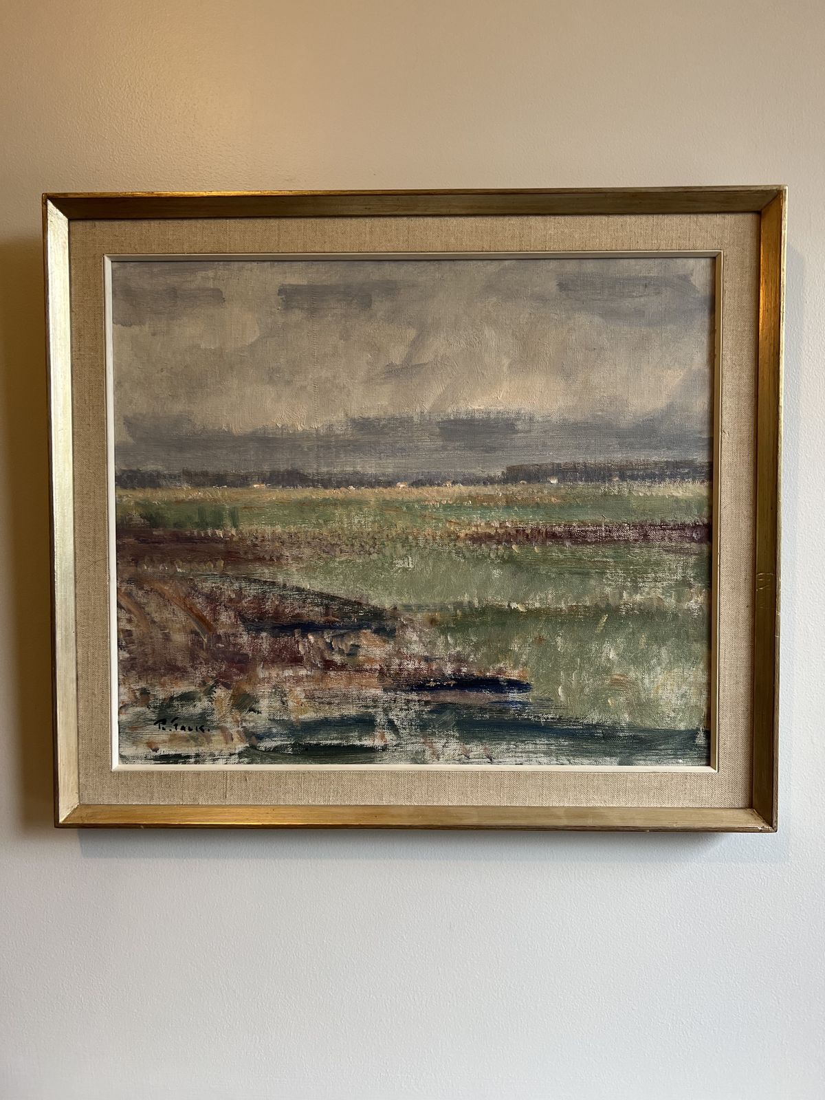 Mid Century Swedish Oil On Canvas   Landscape By Ragnar Falk