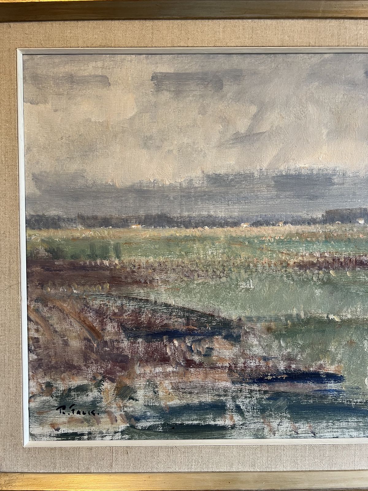 Mid Century Swedish Oil On Canvas   Landscape By Ragnar Falk photo vinterior
