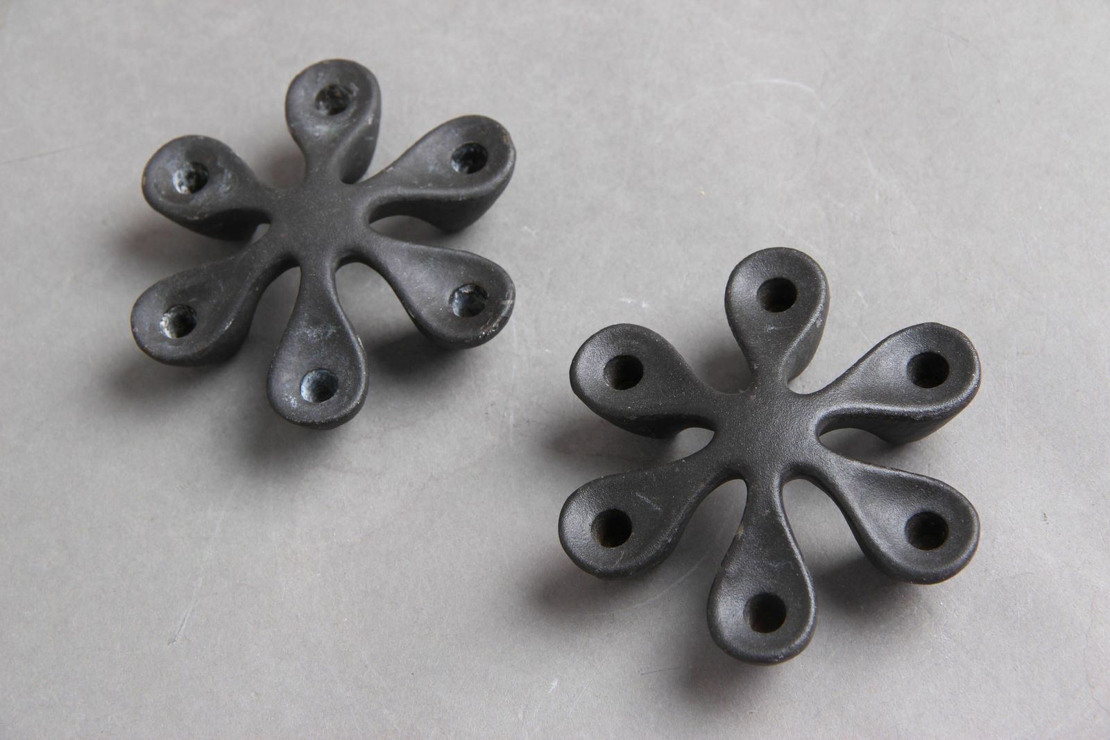 Quistgaard Iron Candlestick Ihq Denmark Danish Design 1960s, Set Of 2 photo 100.0
