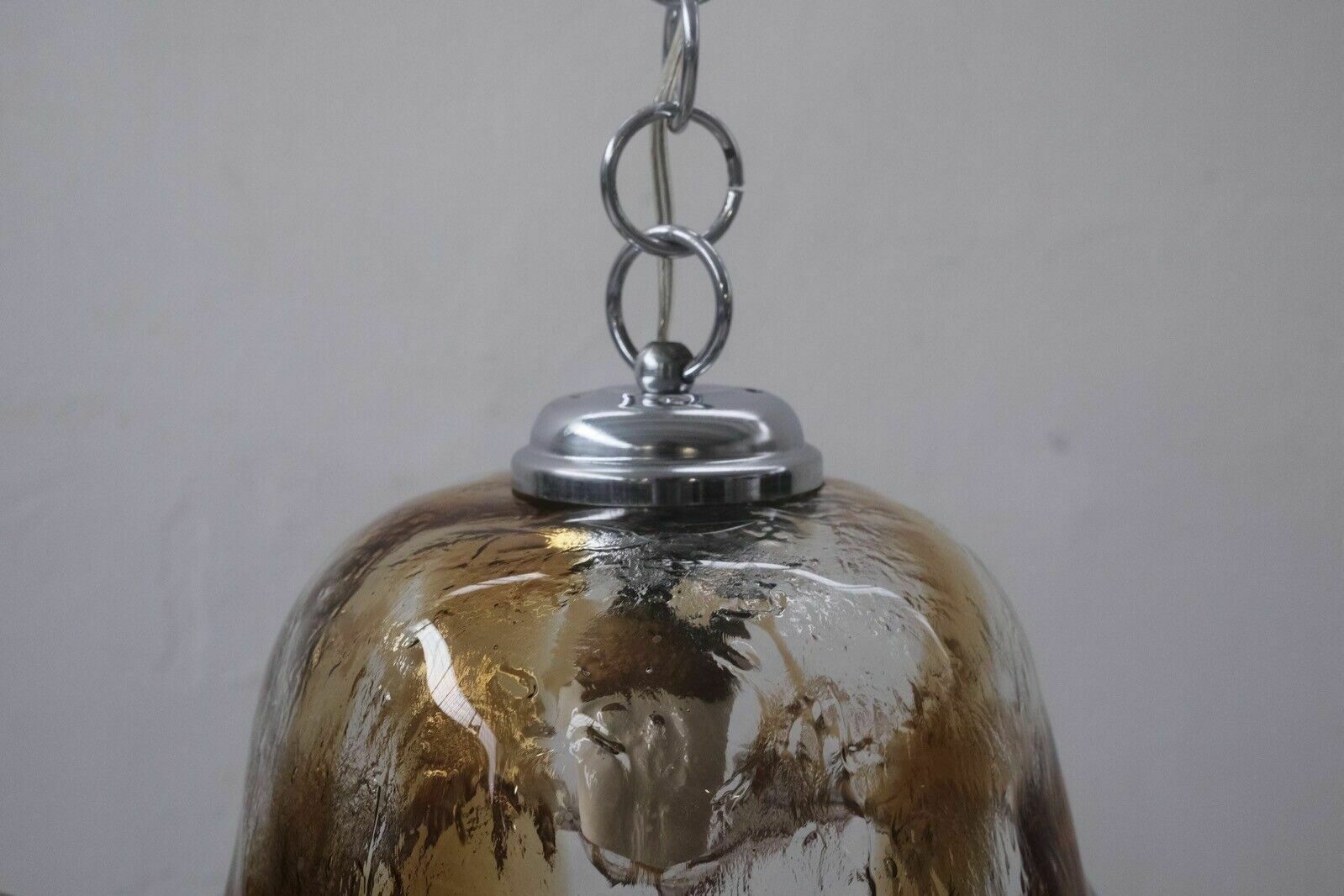 Vintage Chandelier Design Lamp From The 70s Murano Glass Flower Mazzega Space Age photo 423.0