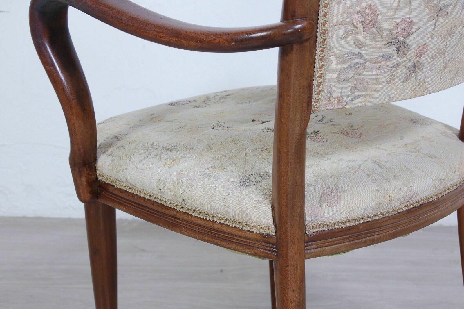 Paolo Buffa Style Design Armchair Made By Enrico Paolo Borghi In The 1950s Walnut photo buy