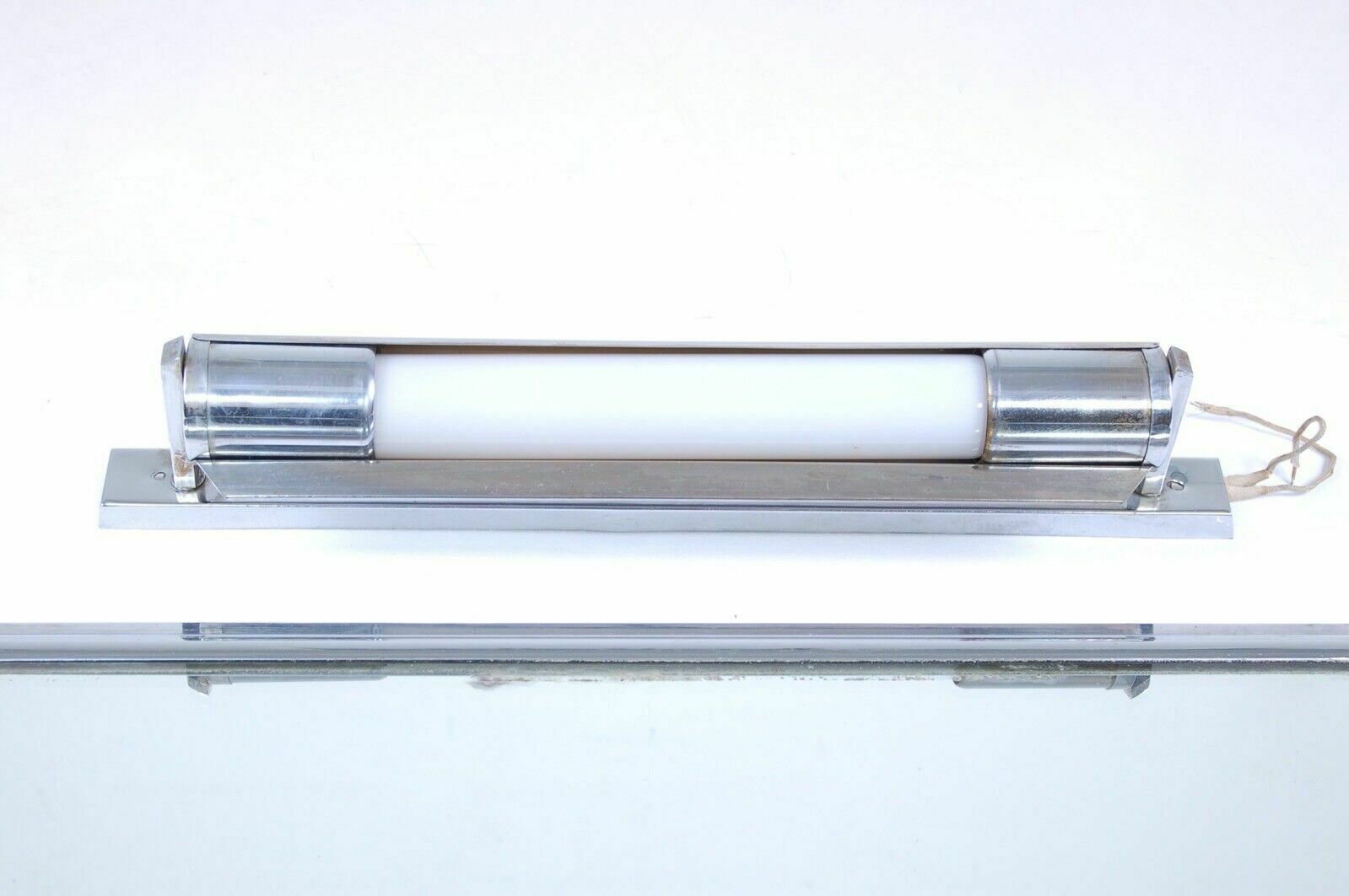 Bathroom Set In Chromed Metal And Black Opal Glass 40s Ep Milano photo 476.0
