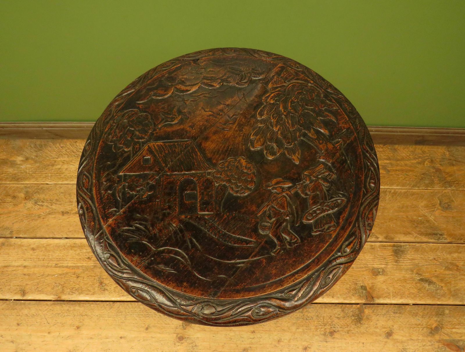 Carved Antique Black Forest Table In The Style Of Matthew & Willem Horrix photo furniture