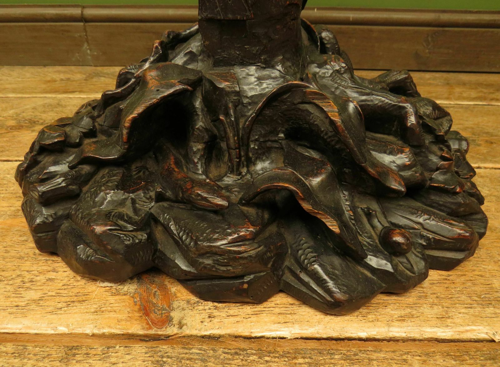 Carved Antique Black Forest Table In The Style Of Matthew & Willem Horrix photo vinterior