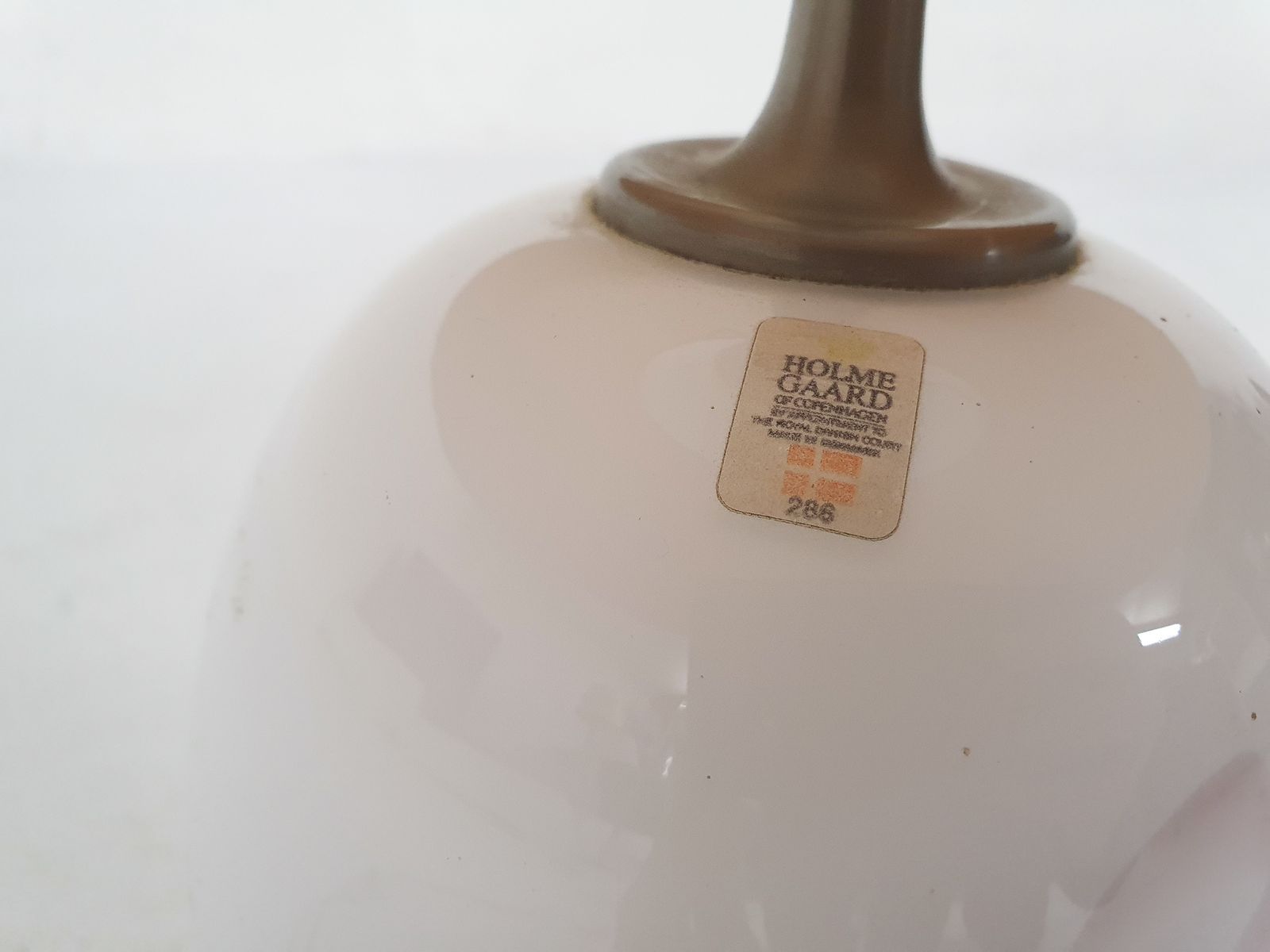 687.6 Michael Bang "Sakura" Glass Table Light For Holmegaard, Denmark 1980's photo