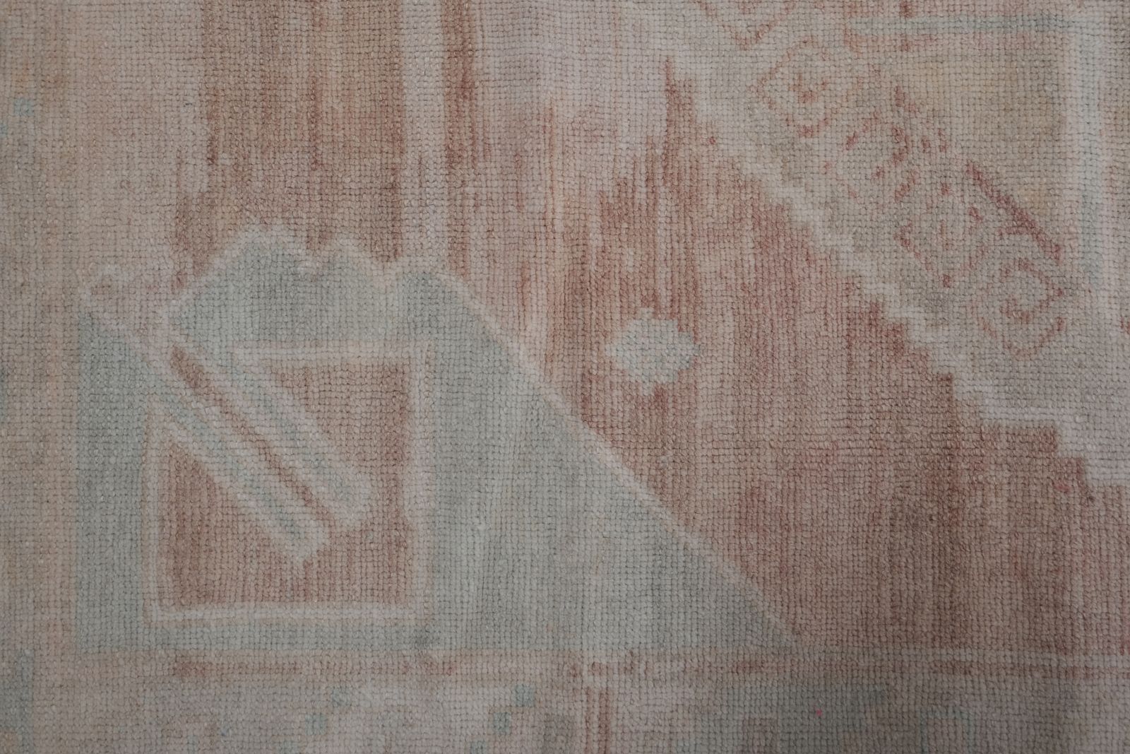 Vintage Faded Pale Oushak Rug Runner 5'7'' X 12'12'' photo vintage